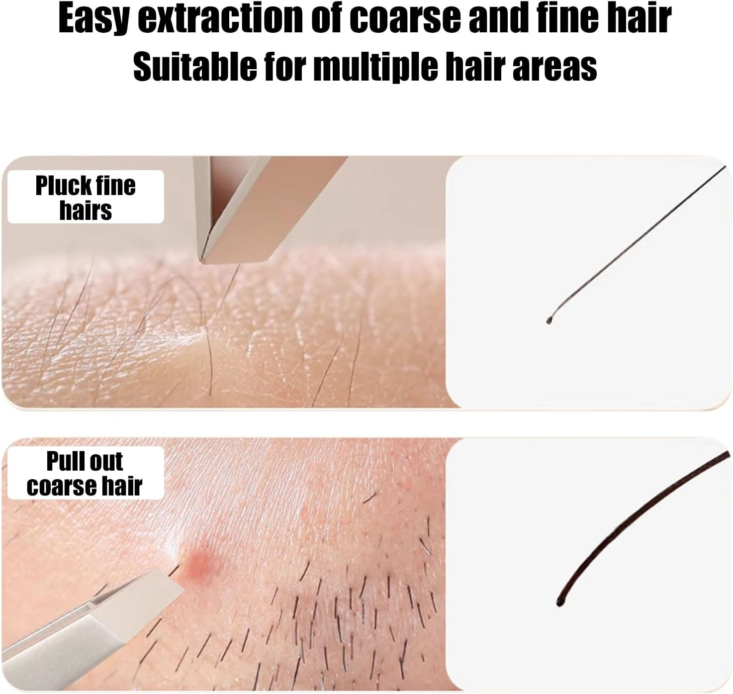 RIBHNXHI Stainless Steel Slant Tweezer Silver Eyebrow Tweezers for Eyelash Extensions and Makeup Professional Tools image number 1