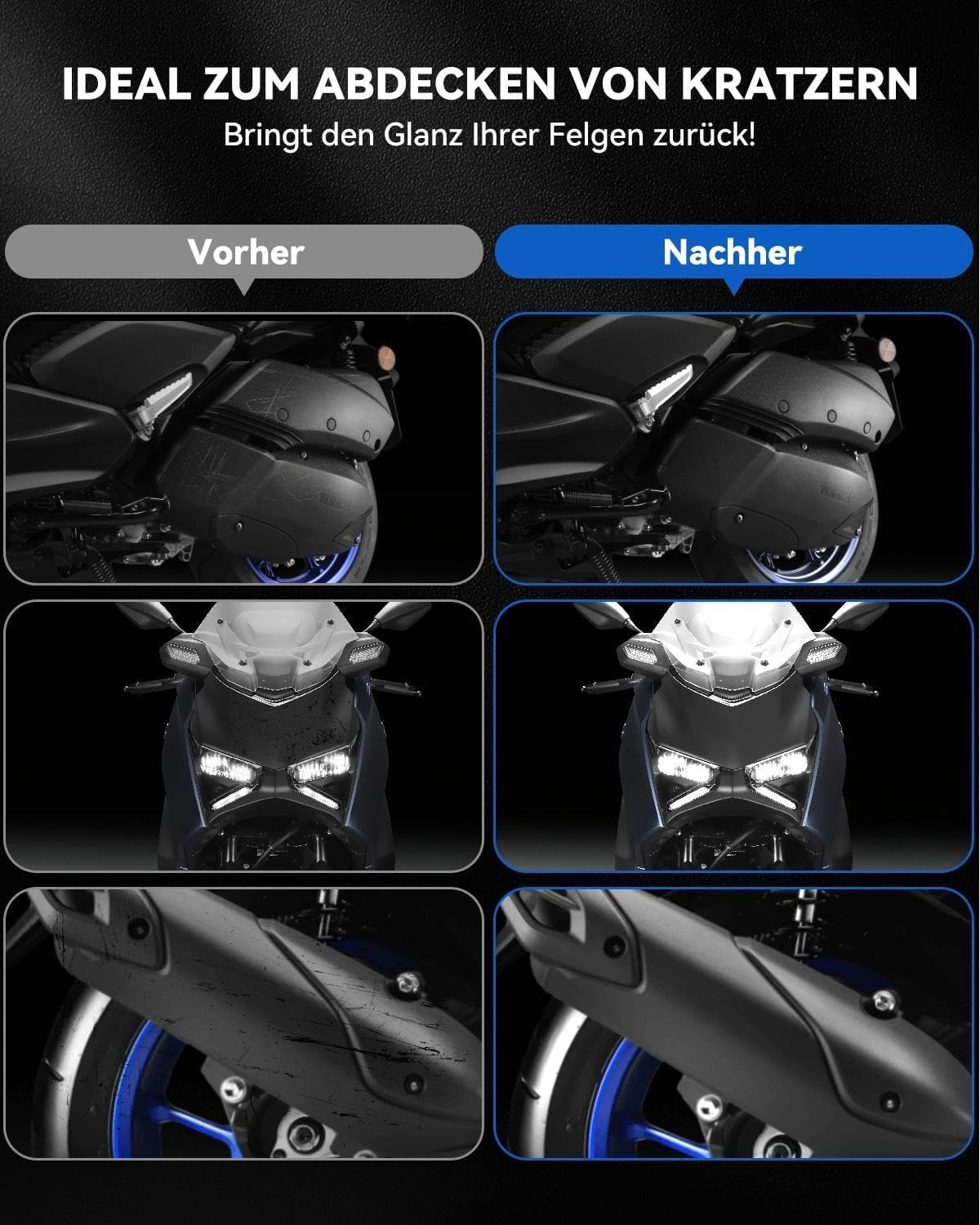 0903 BLACK METALLIC X RAVEN MOTORCYCLE MOTORCYCLE TOUCH up PAINT for YAMAHA