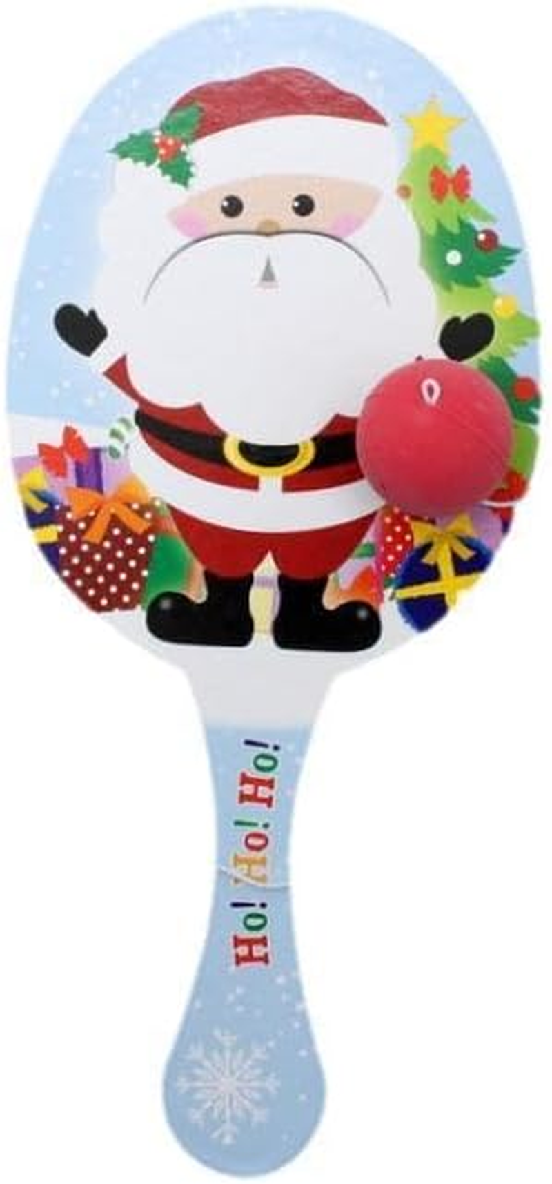 Christmas Santa Paddle Ball Stocking Filler Kids Toys Games Gift 21.5Cm [Design: Santa]