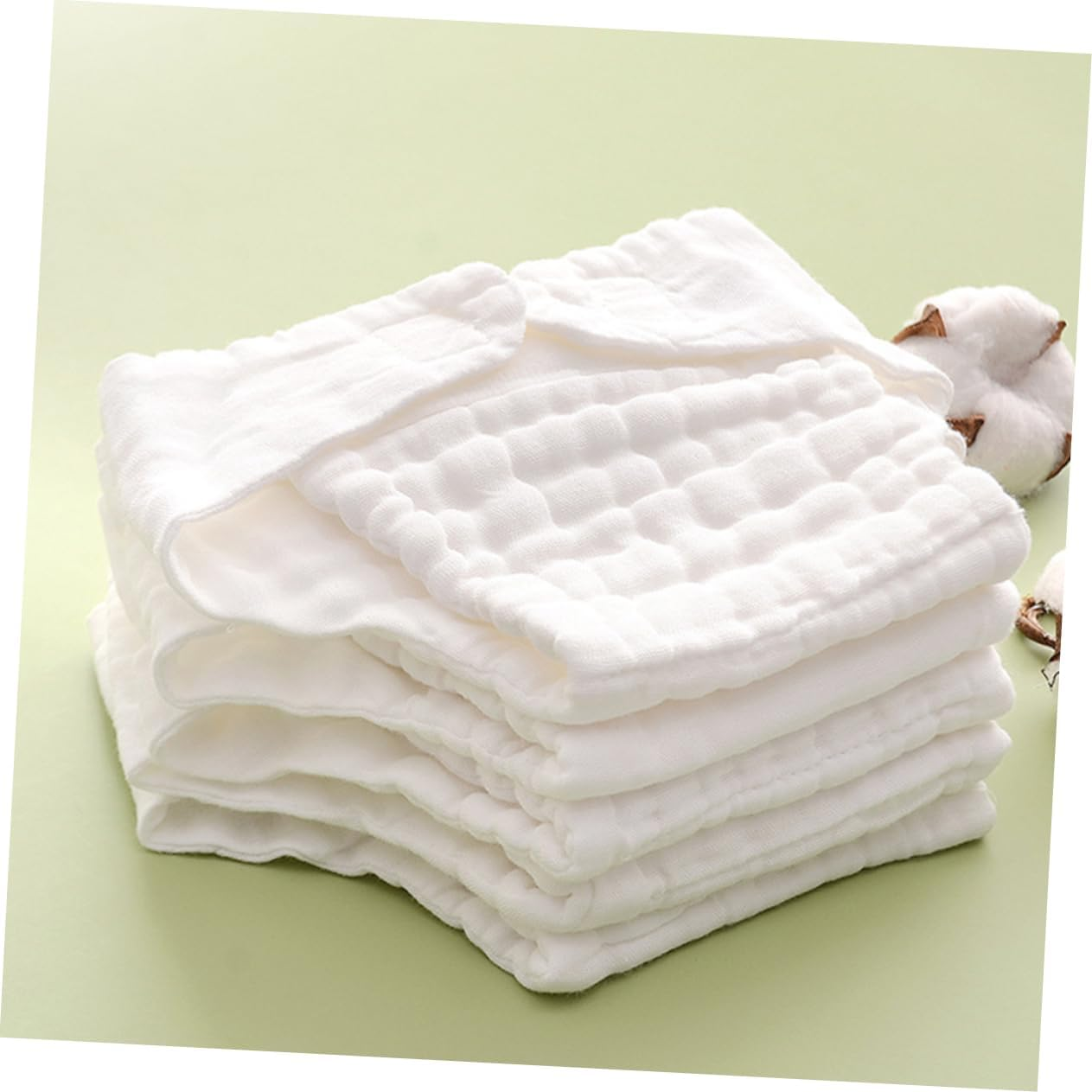 Kisangel 5Pcs Reusable Nappy Liners Soft Cotton Inserts for Diapers Washable and Absorbent Months for Comfort and Skin Protection image number 1