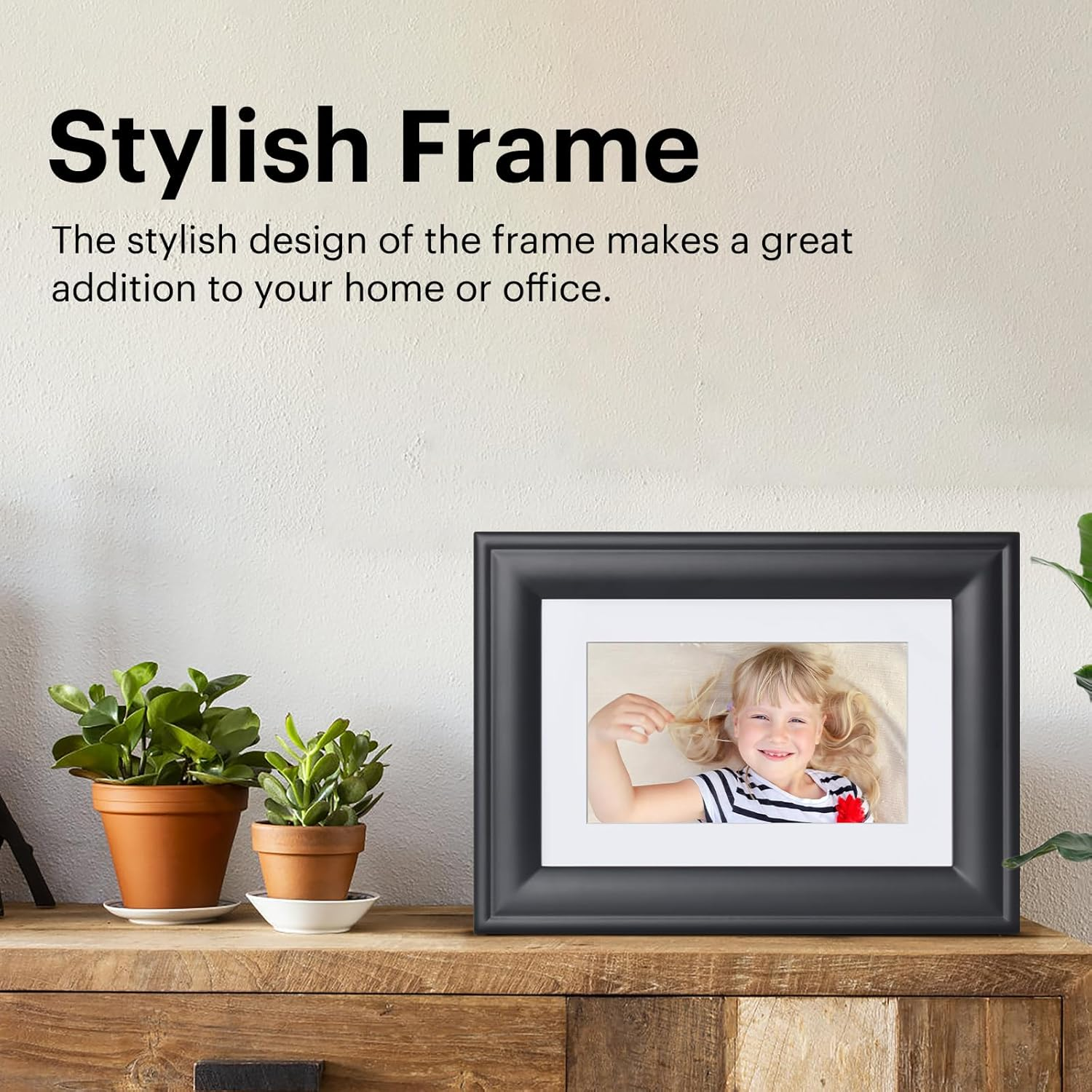 KODAK 7-Inch High Resolution Digital LED Screen Photo Frame, Elegant Wooden Frame, Easy Plug and Play (Non-Wifi) image number 4