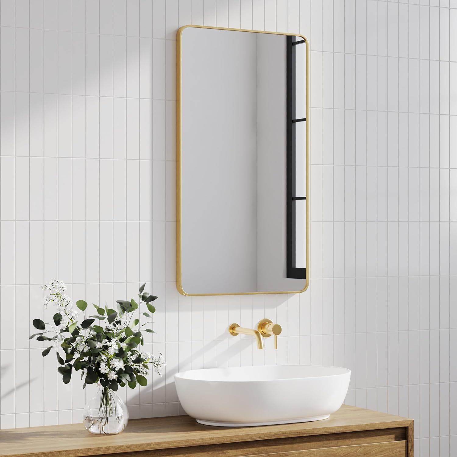 Cooper & Co. Gia 100Cm Rounded Rectangle Mirror Gold image number 3