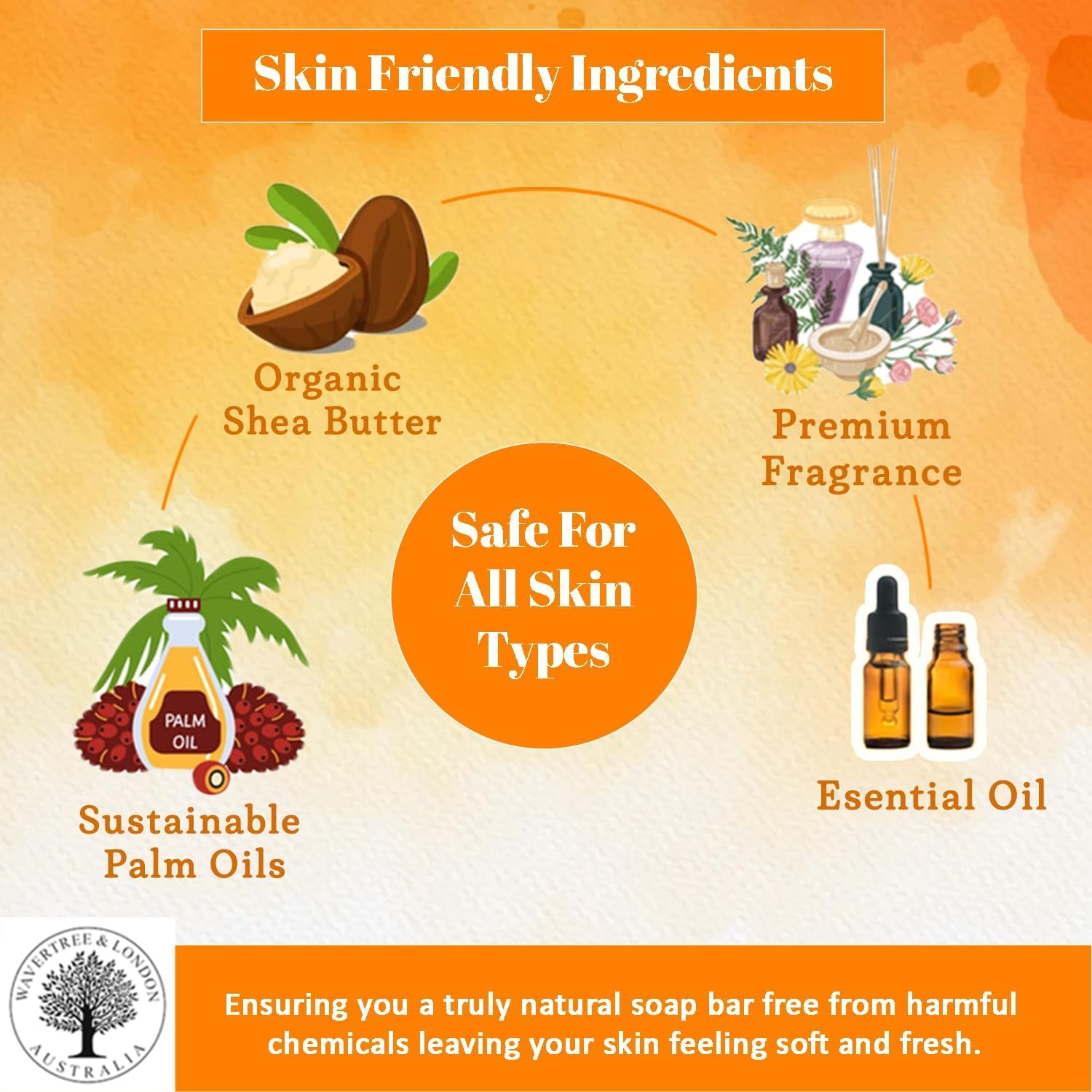 Wavertree and London Sicilian Orange Soap Bar 200 G image number 1