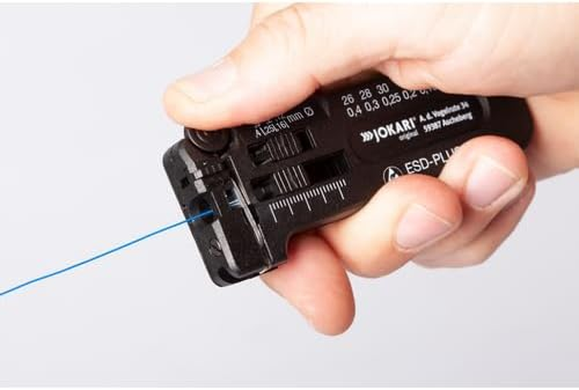 Jokari 40027 Mini-Precision ESD Tool for Cable Stripping of Solid and Stranded Wires from AWG 36 to 26 (0,12-0,40 Mm &Oslash;), Multi-Coloured image number 2