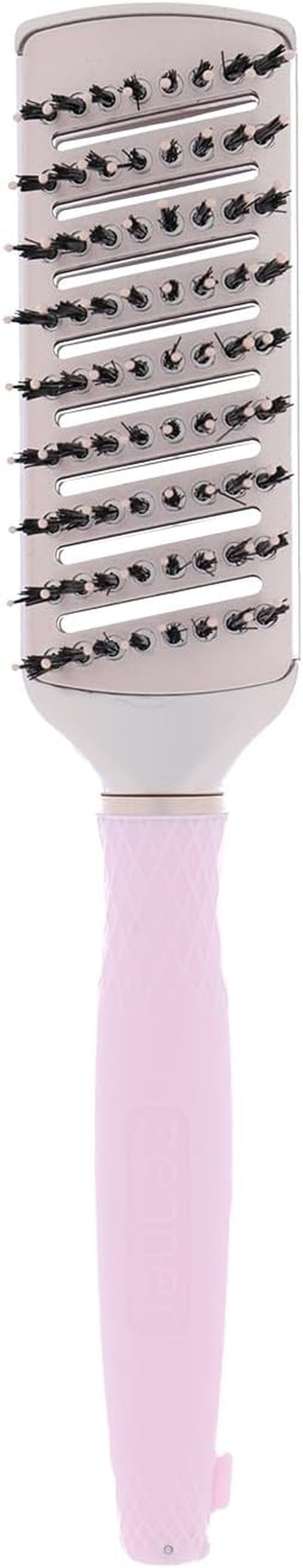 Zenner Deluxe Ceramic Hot Air Brush - Heat Resistant Blow Dryer Brush with Nylon Bristles - Antistatic Design with Air Permeability & Fold-Out Compartment Tip for Easy Styling