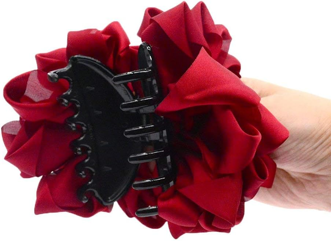 Pack of 4 Flower Hair Clips Large Hair Clips Hair Claws Clips for Women Girls Hair Accessories image number 2