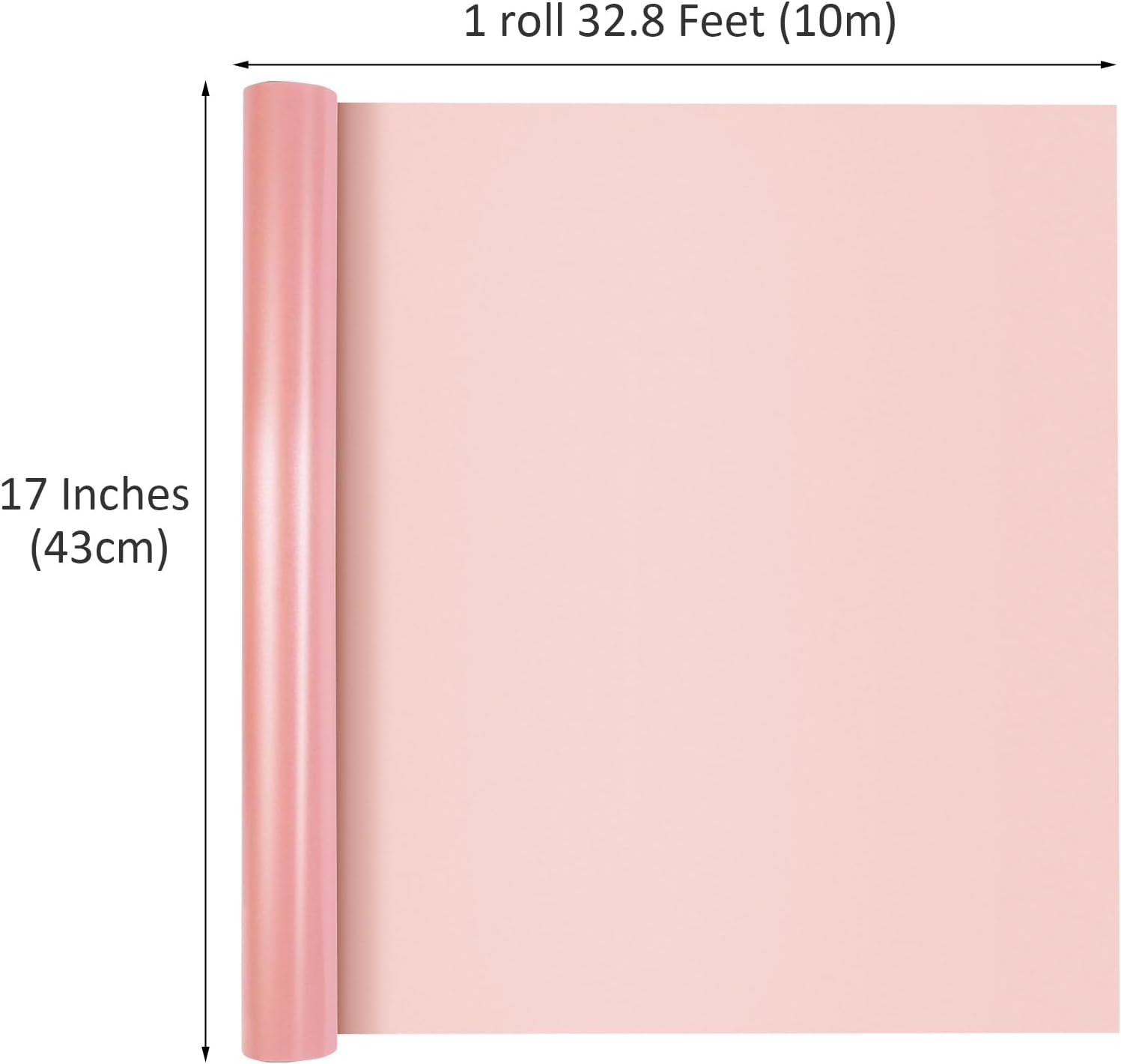 Fayrvind Gift Wrapping Paper, 17 Inches X 32.8 Feet Solid Color Pearly-Lustre Paper, Luxury Decorative Paper Rolls for Wedding, Valentine'S Day, Birthday, Baby Shower, Christmas, DIY Bouquet (Pastel Pink) - Blue image number 3