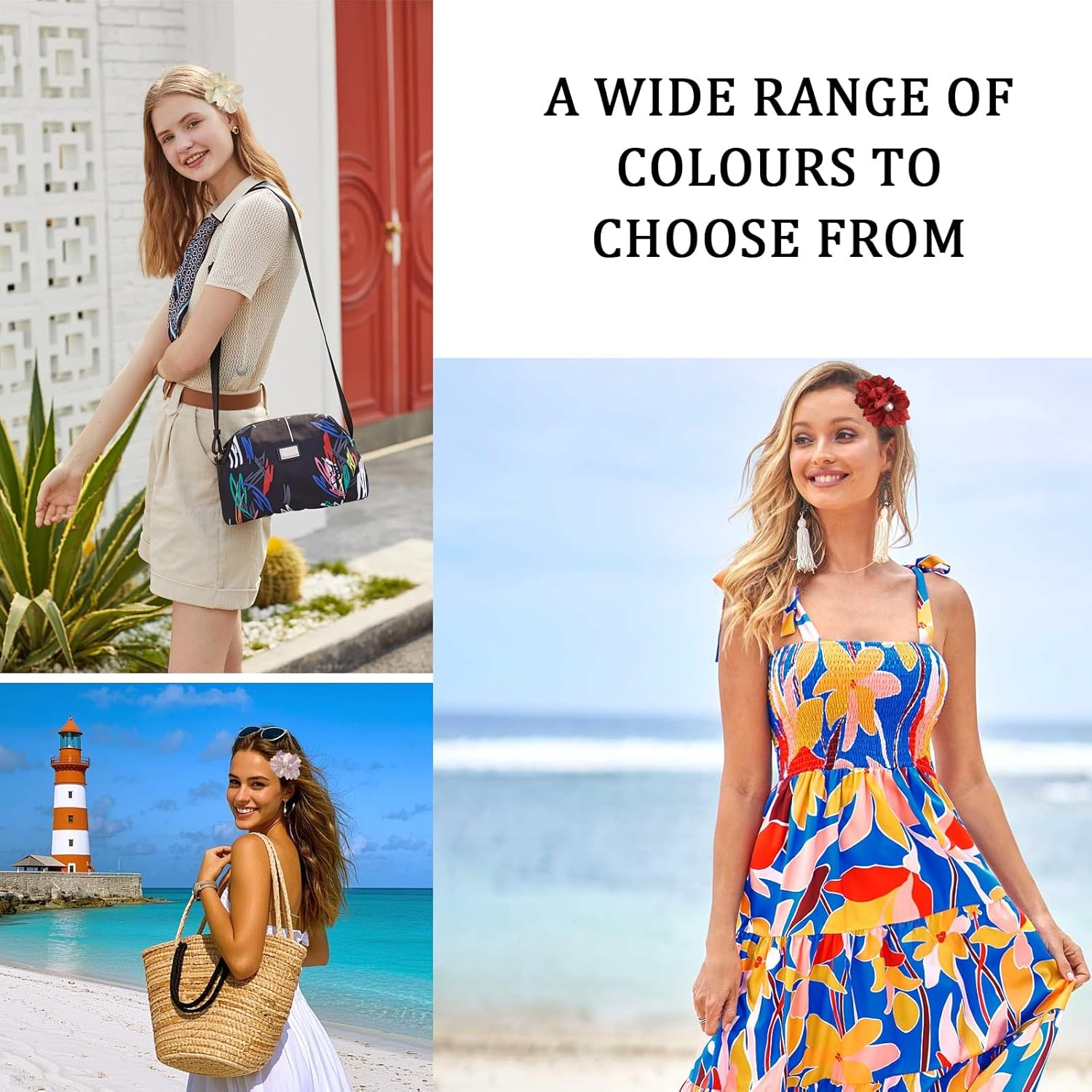 BSITSSS 10 Pieces Flower Hair Clips, Colorful Peony Pearls Hairpin, Artificial Flower Hair Pins for Women Girls Summer Hawaiian Beach Wedding Hairs Accessories image number 3