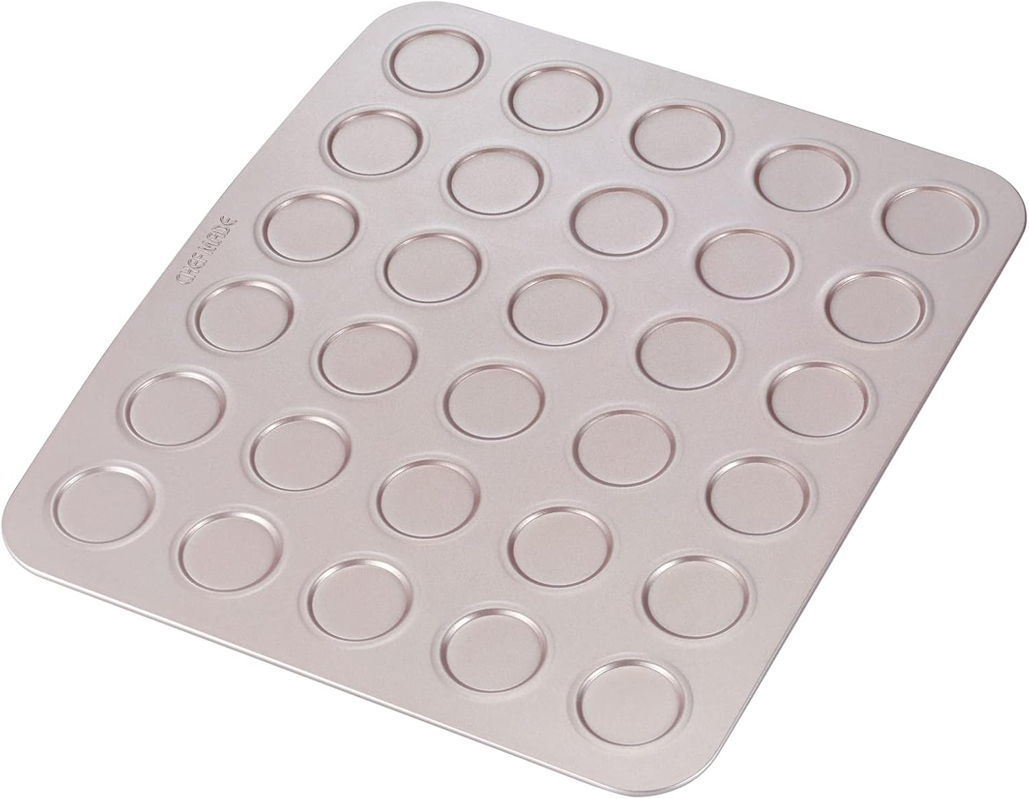 CHEFMADE Whoopie Cake Pan, 12-Cavity Non-Stick Muffin Pan Whoopie Cookie Biscuit Bakeware for Oven Baking (Champagne Gold) image number 2