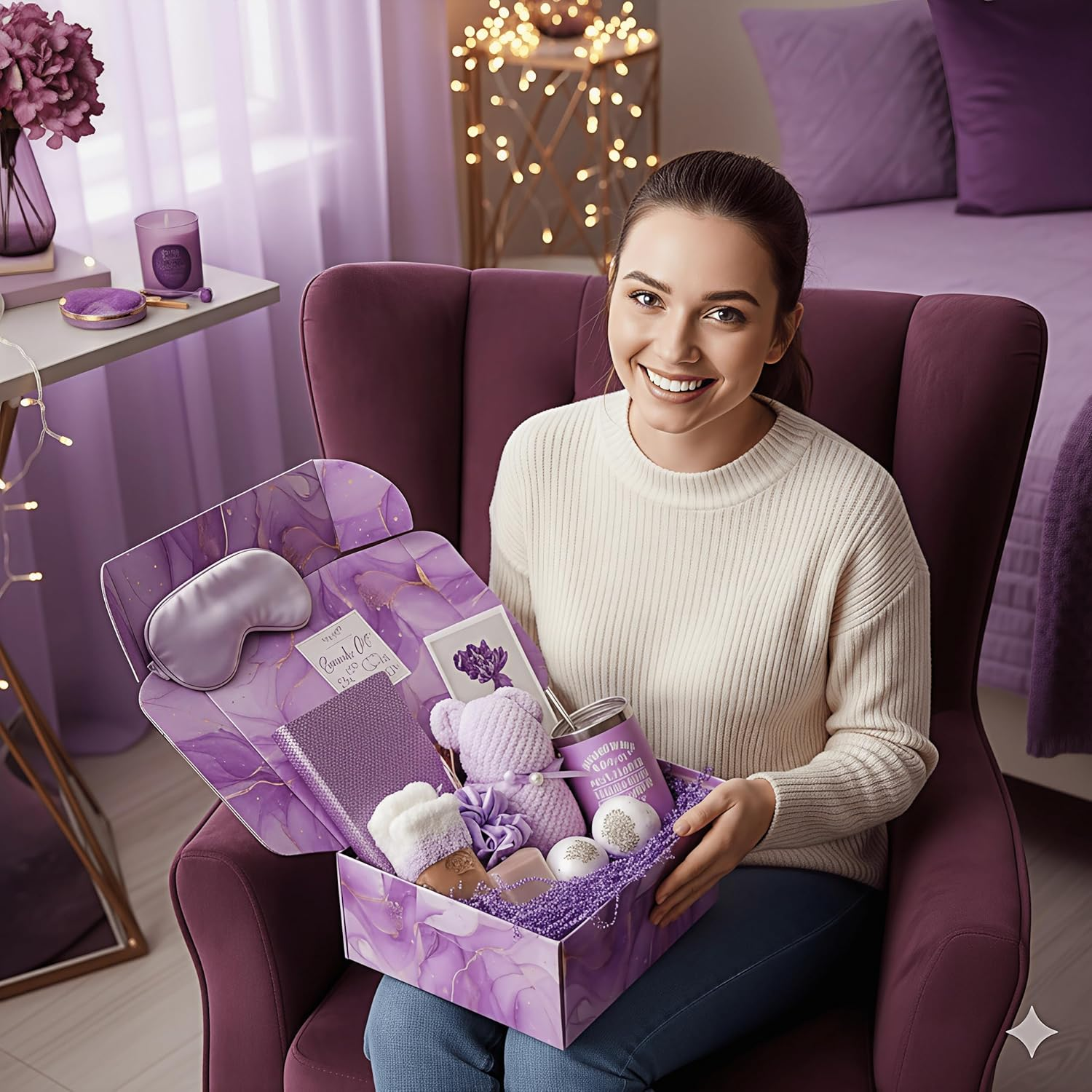 Birthday Gifts for Women &ndash; Luxury Gift Set with Bath Bombs, Skincare & Self Care &ndash; Gift Hamper, Gift Box, Gift Baskets &ndash; Woman Birthday Present, Pamper Hamper for Her, Mum, Wife, Friend image number 3