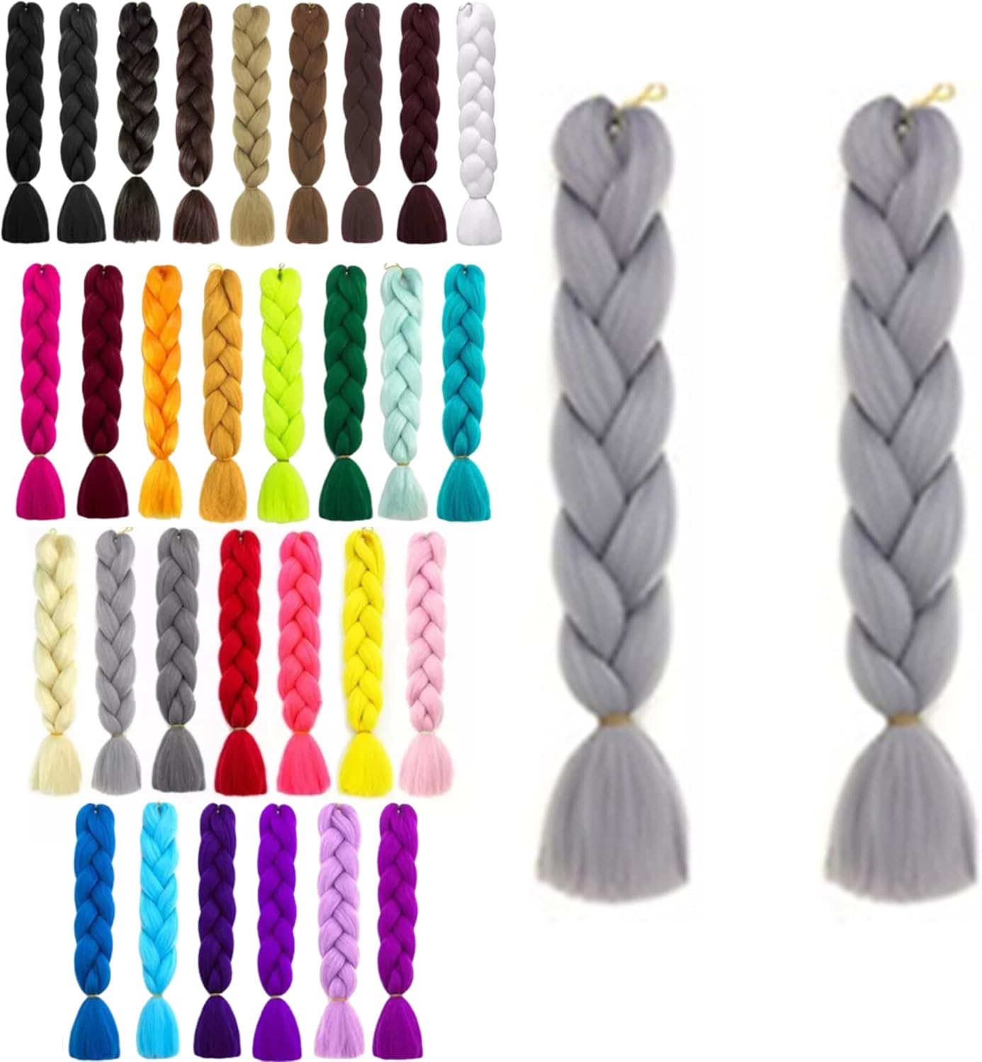 FIME. Kanekalon Jumbo Braiding Hair Extensions High Temperature Fiber Crochet Twist Braids 24Inch 2Pcs/Lot (A15)