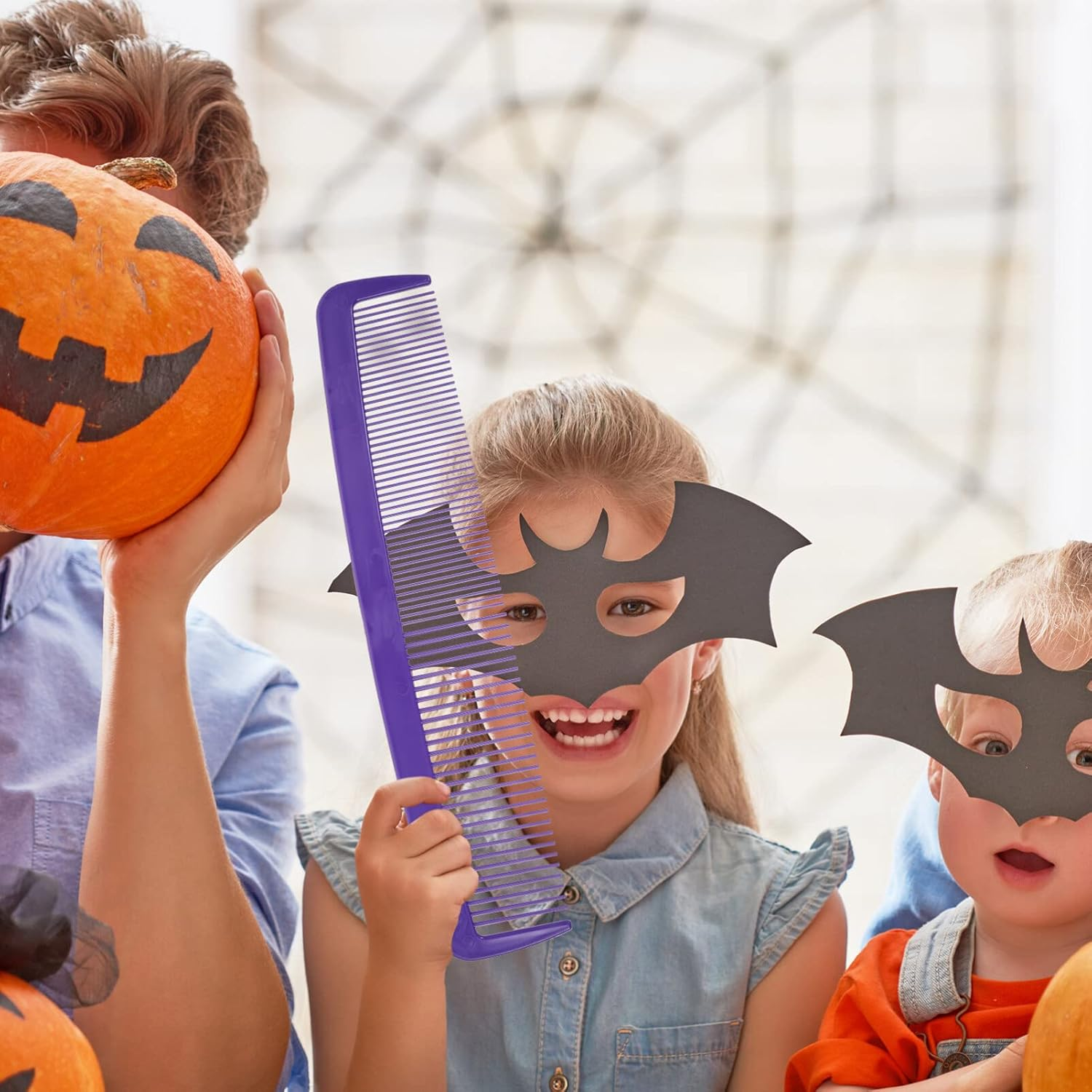 NOLITOY 3 Pcs Giant Comb Big Comb Prop Giant Wide Comb Hair Brush Oversized Novelty Toys for Costume Comedy Halloween Prank Carnival Party Favors image number 4