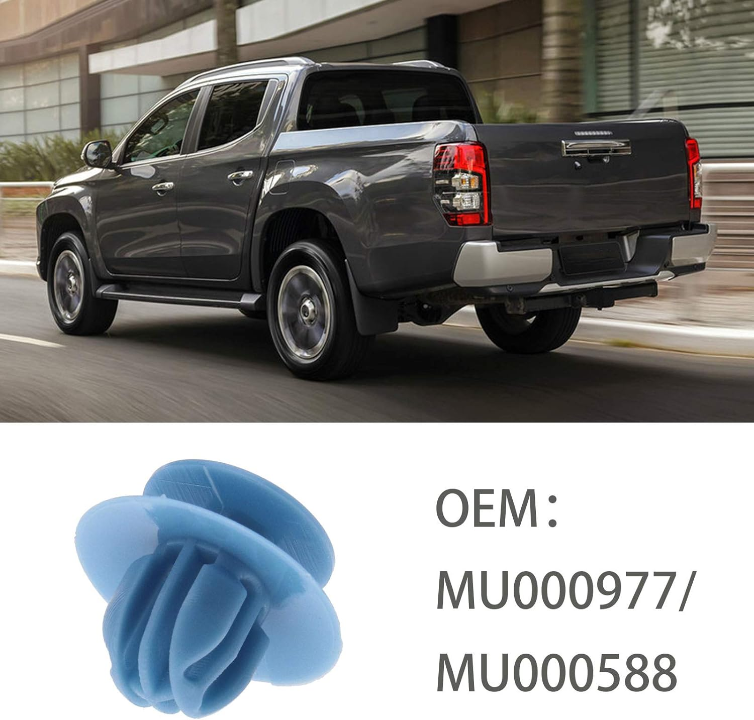 Emsea Car Wheel Arch Trim Moulding Clips MU000977 MU000588 Auto Door Panel Fastener Retainer Blue Plastic Pack of 20 image number 5