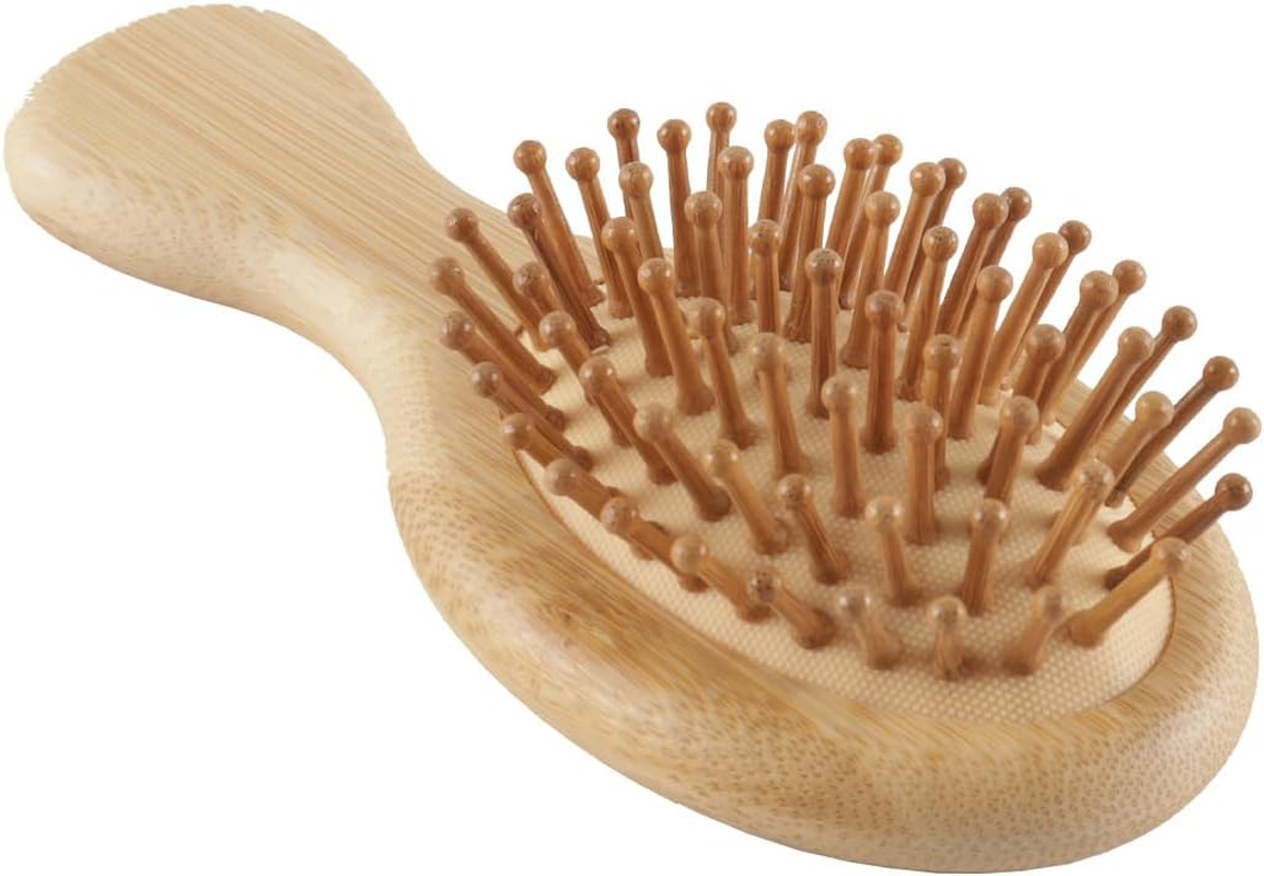 Orivin Mini Bamboo Brush for Hair Growth, Natural Wooden Scalp Brush Small Hair Scalp Massager Detangling Hairbrush image number 3