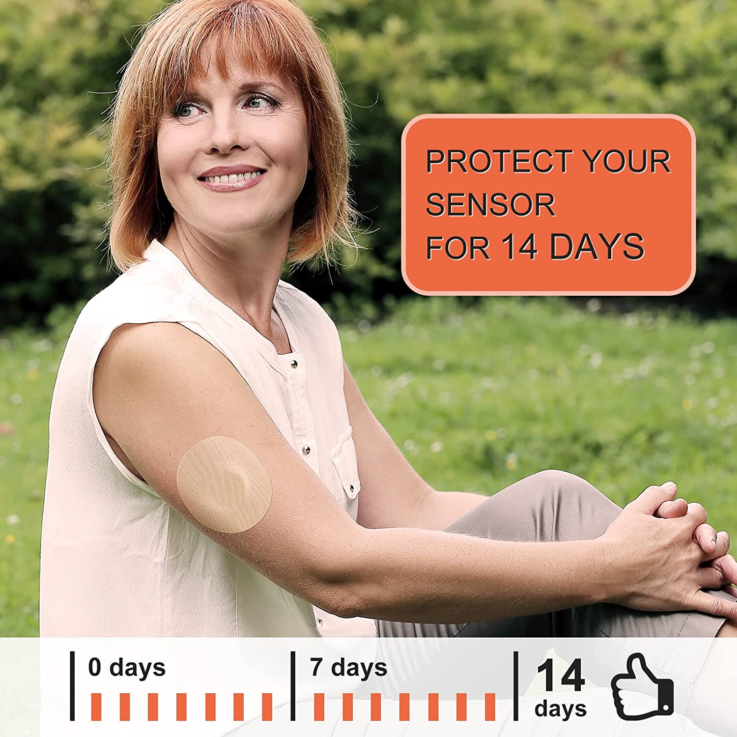 Freestyle Libre Sensor Covers 25Pack Waterproof Liber Sensor Adhesive Patches Flesh Flexible CGM Patches without Glue in the Center-Enlite-Guardian-Freestyle Libre 14 Day Sensor Patches image number 3