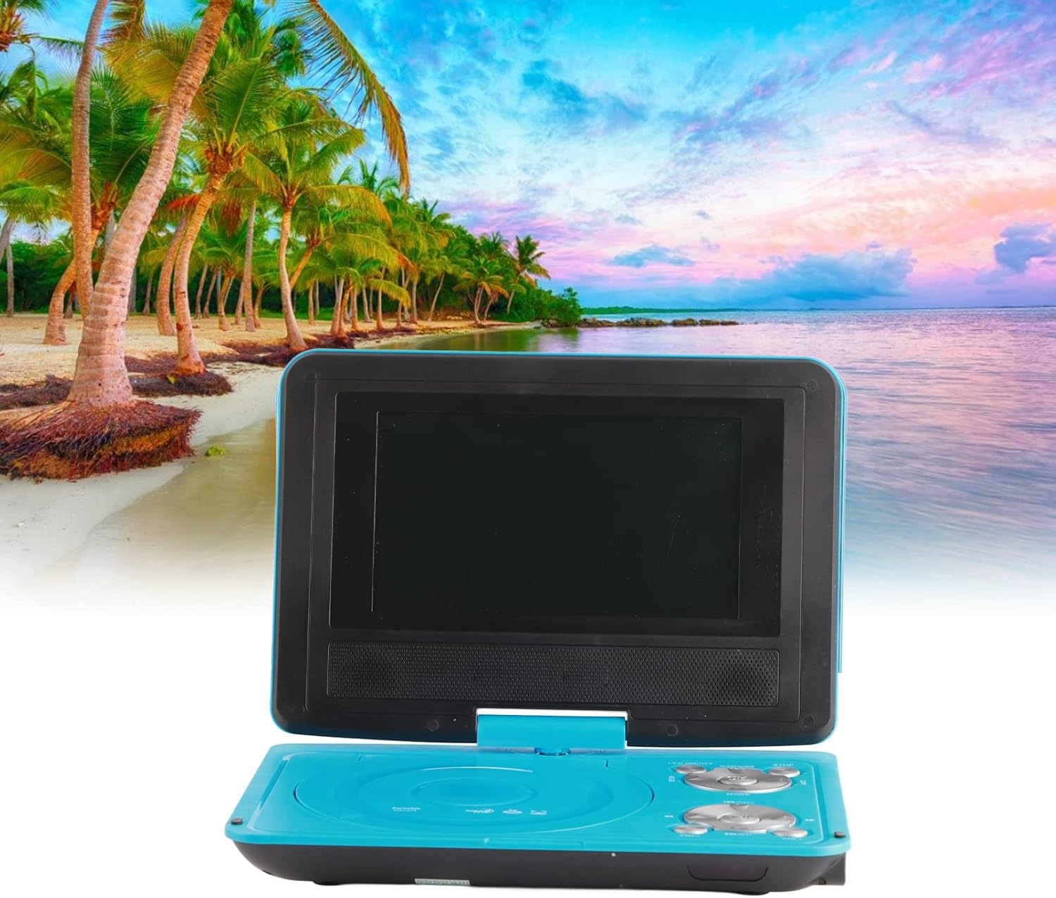6.8 Inch Portable DVD Player for Car and Kids, Multifunctional Mobile DVD Player, Support TV Player, FM Radio Receiver, Card Reader, Game Play, 1500Mah Battery, with Remote image number 1