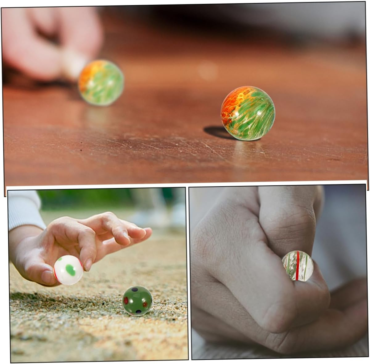 Generic 20Pcs Decorative Glass Marbles round Glass Beads for Fish Tank Kids Play Vase Fillers Assorted Colors for Crafts Floral Arrangements Table Scatters Assorted Colored image number 2