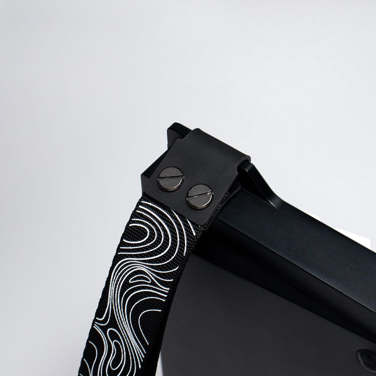 Custom Keyboard Straps Wooting 60He Snap Straps with Adhesive Topographic Pattern Straps for Multiple Mechanical Keyboards (Black) - Black image number 6