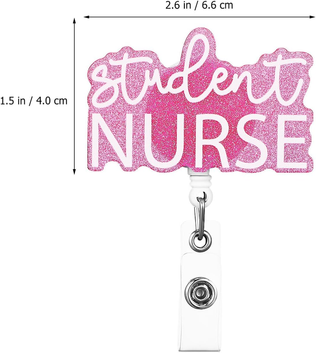 2Pcs Retractable Nurse Badge Holders Student Nurse Badge Reel Accessories for Healthcare Professionals Easy to Attach and Match image number 4