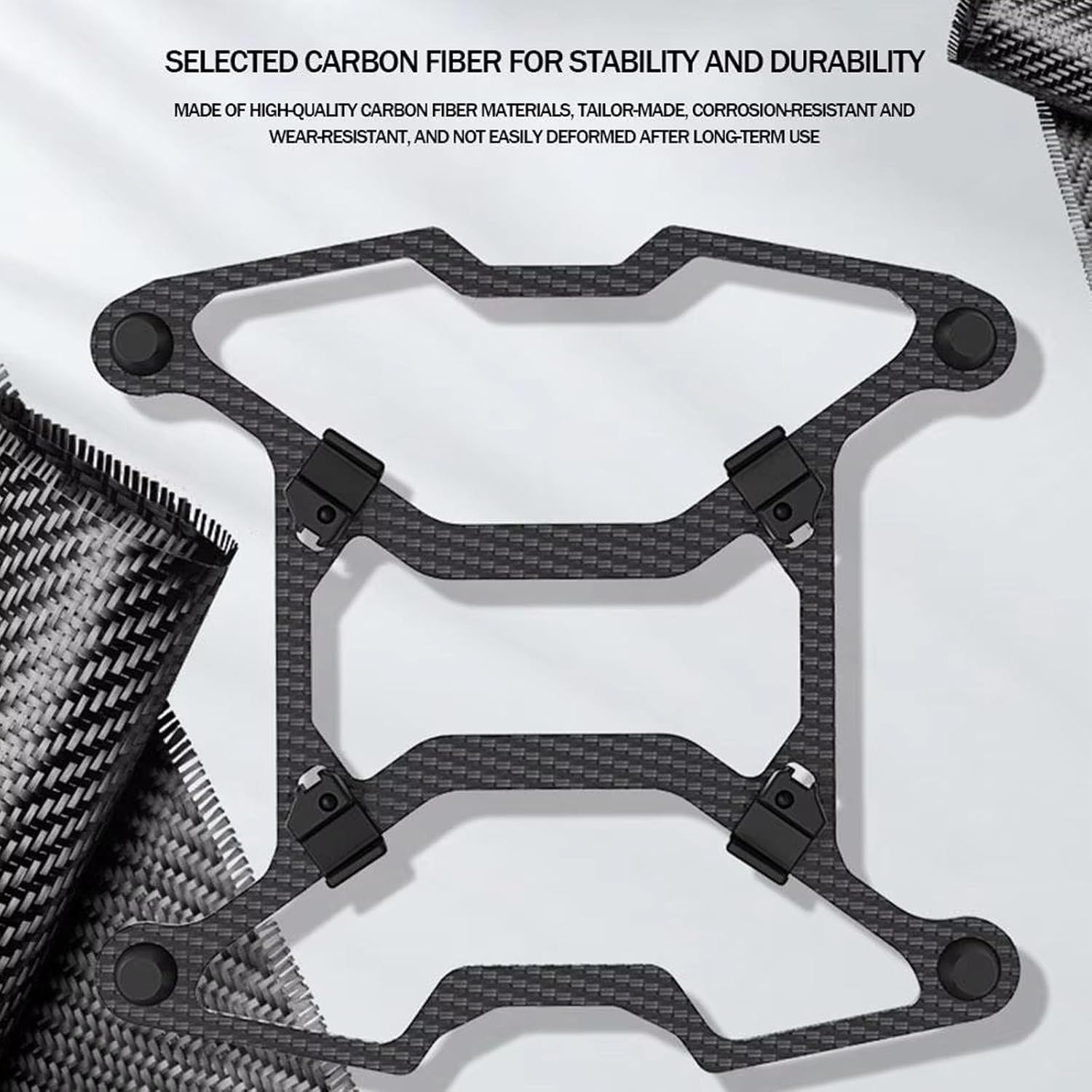 ZWLLKJGS Avata 2 Landing Gear for DJI Avata 2 Drone Accessories, Avata 2 Hull Undershell Protection, Carbon Fiber Drone Base Armor, Soft Rubber Pad, Avata 2 Body Frame Protector image number 6