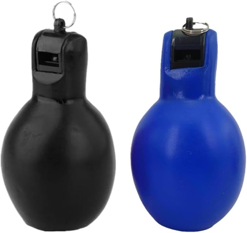 Hand Squeeze Whistles, Wanfoou 2Pcs Outdoor Safety Whistle, Portable Squeeze Whistle, Manual Sports Trainer Whistles, Coaches Whistle Loud Manual Sports Trainer Whistle for Trekking, Survival Kit image number 2