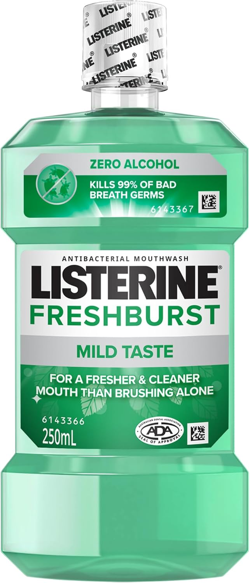 Listerine Freshburst Zero Alcohol Mouthwash 250 Ml image number 2