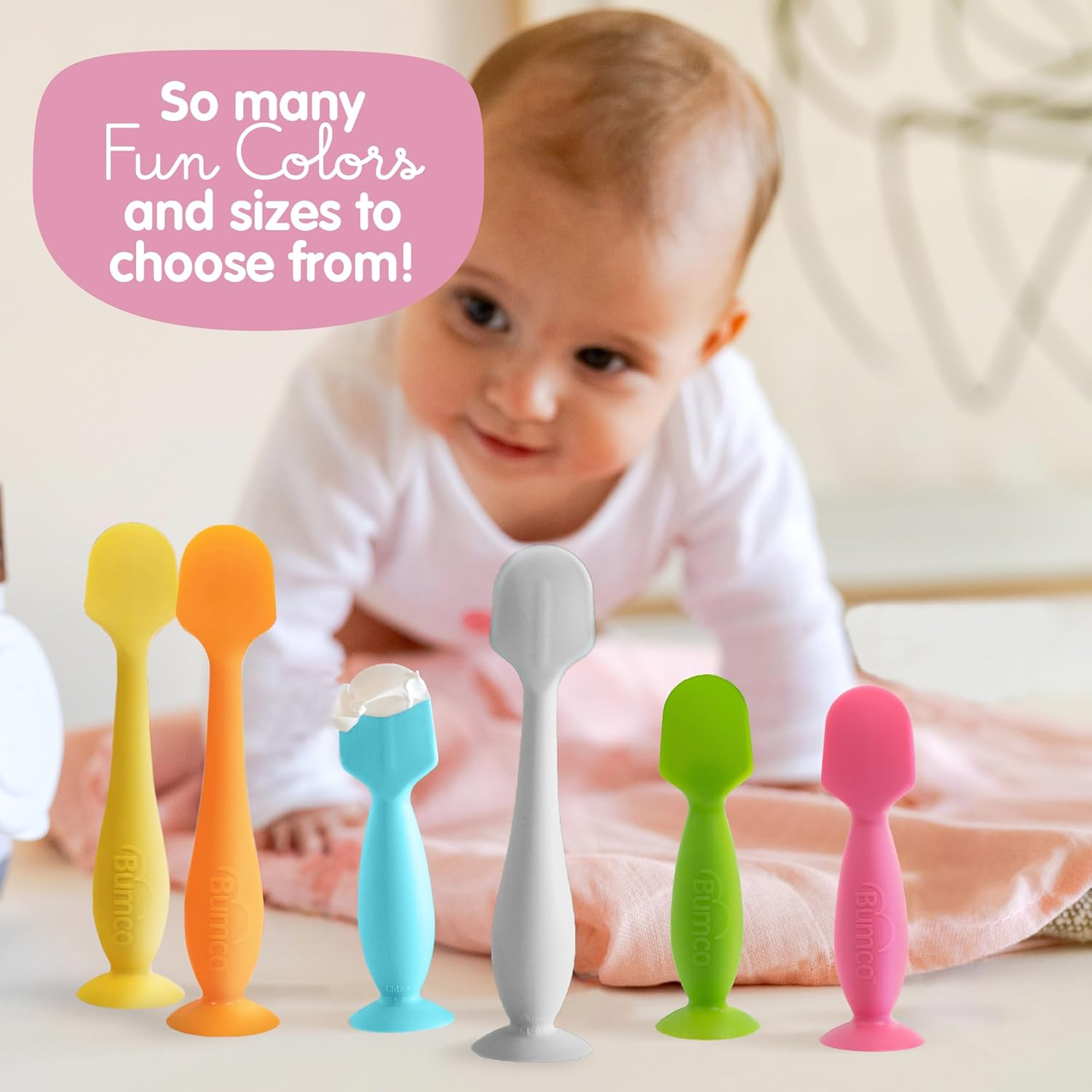 Babybum Nappy Cream Brush, Grey Full Size + Blue Mini (2-Pack)