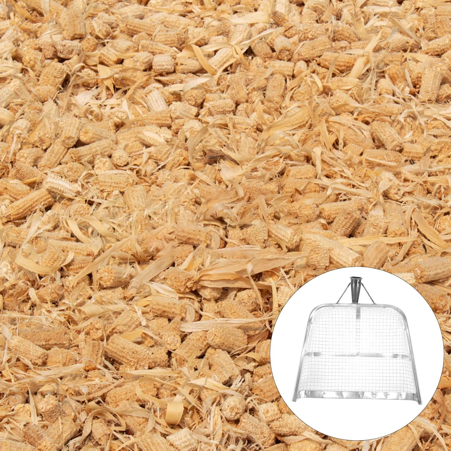 POPETPOP Harvest Sieve Maize Grain Shovel,Metal Corn Scoop Drain Spade Shovel Sifting Garden Outdoor Maize Spade Forks Garden Digging Supply image number 2