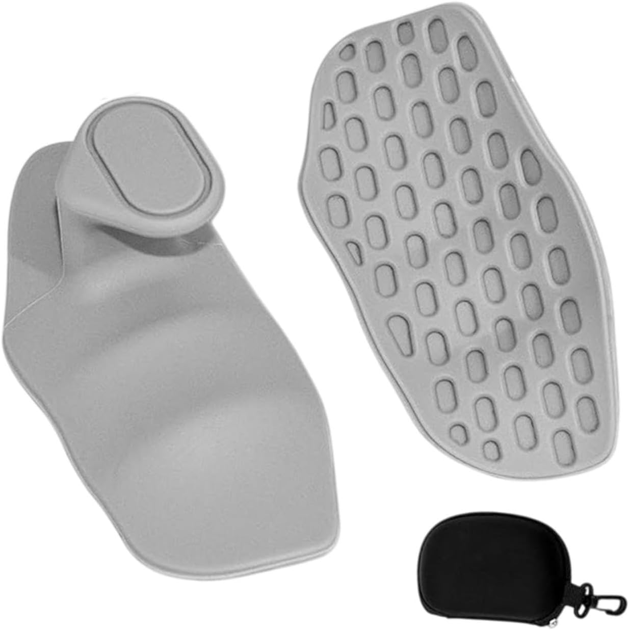 2Pair Gym Grips for Weight Lifting Workout Gloves for Men Women Pull up Grips Gym Grips Fingerless for Exercise Gymnastics Training (Grey) image number 1