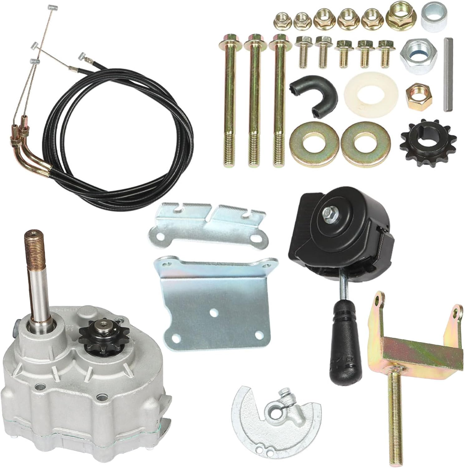 GXYWADY Go Kart Forward Reverse Gearbox Kit Replacement for 2HP-13HP Engine 4 Stroke TAV Series 30 Torque Converter 35 Go Karts Accessories Go Kart Transmission image number 1