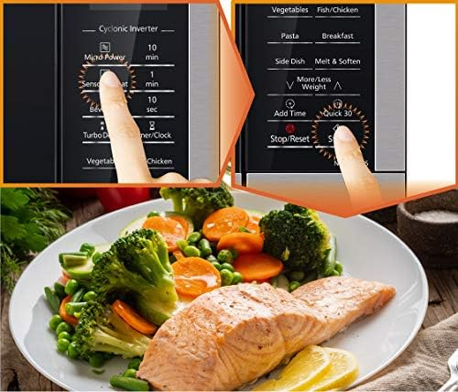 Panasonic 44L 1100W Cyclonic Inverter Microwave Oven with Genius Sensor, Stainless Steel (NN-ST78LSQPQ) image number 3