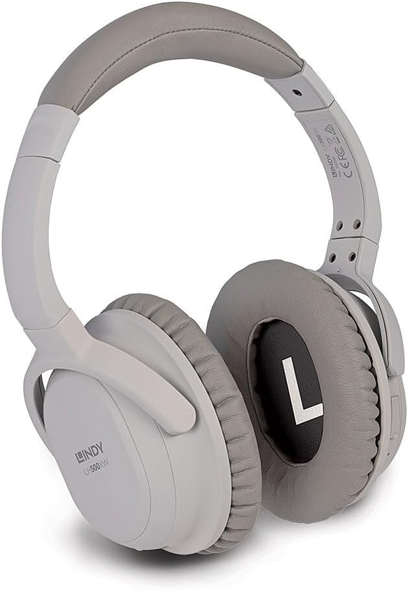 LINDY 73200 LH500XW Wireless Headphones with Active Noise Cancelling Grey image number 2