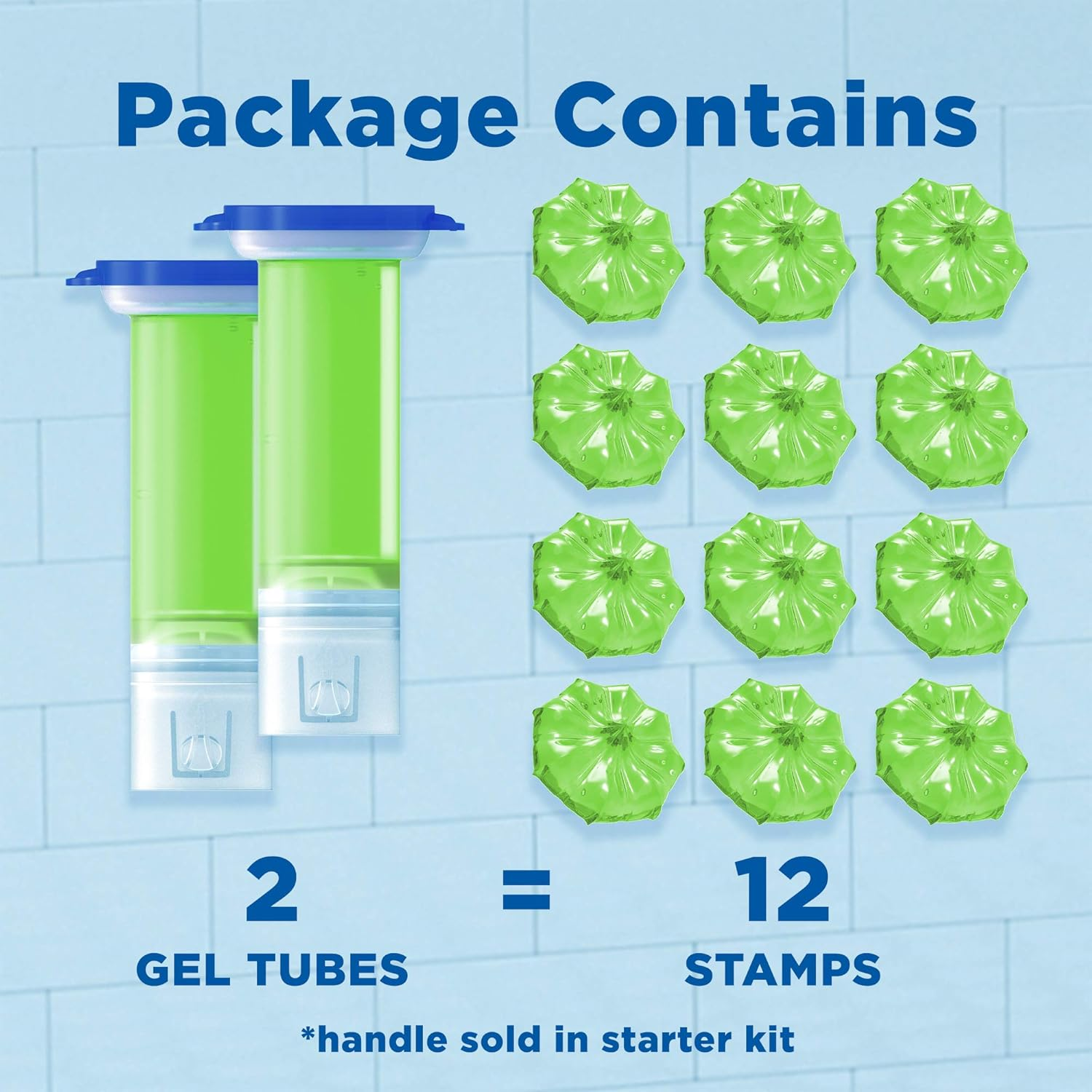 Duck Fresh Discs Twin Refill Toilet Bowl Cleaner, Citrus Scent, Disc Gel Refill with 12 Toilet Discs, 2 X 36Ml Tubes image number 1
