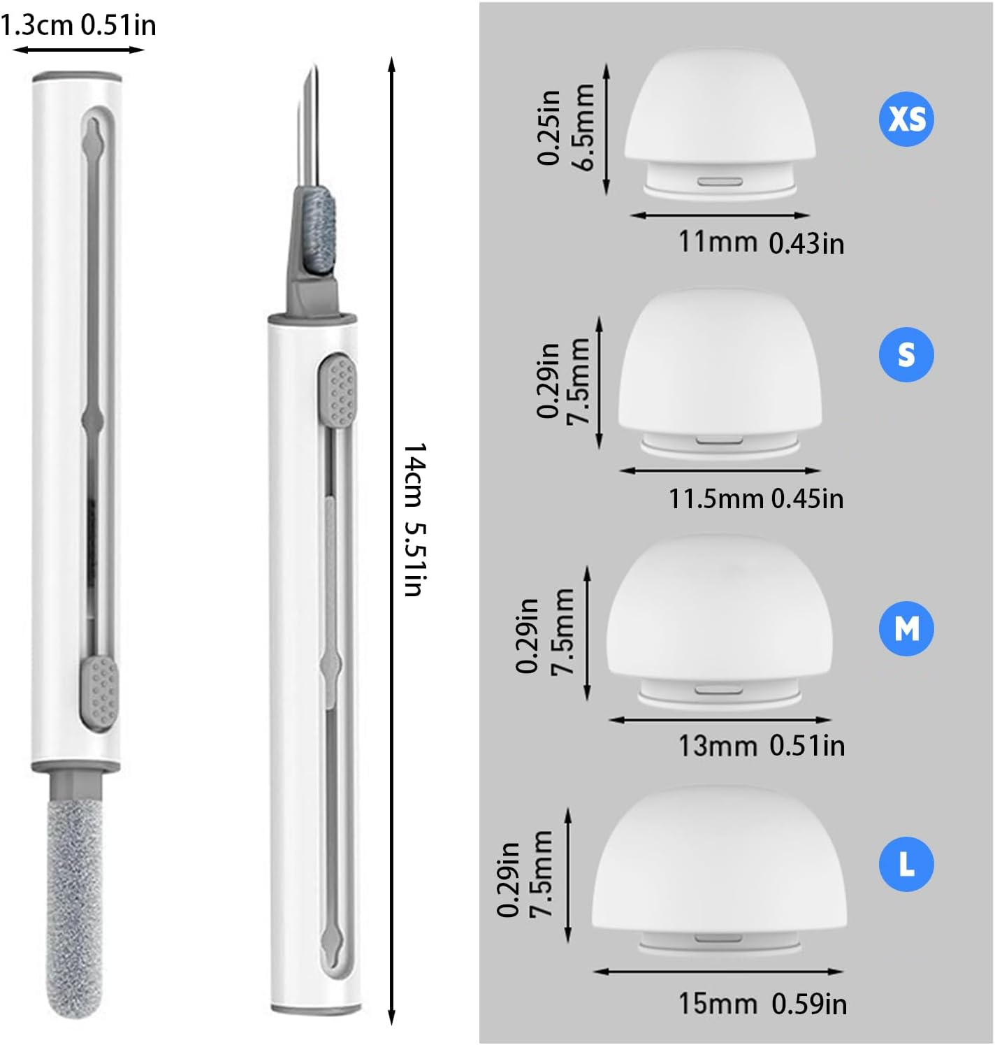 Agwenkui 4 Pairs Replacement Ear Tips for Airpods Pro & 2Nd - Replacement Ear Tips with Noise Reduction Technology Cleaning Tool for Airpods 1 2 3 Pro Series (Soft Silicone Material) image number 1