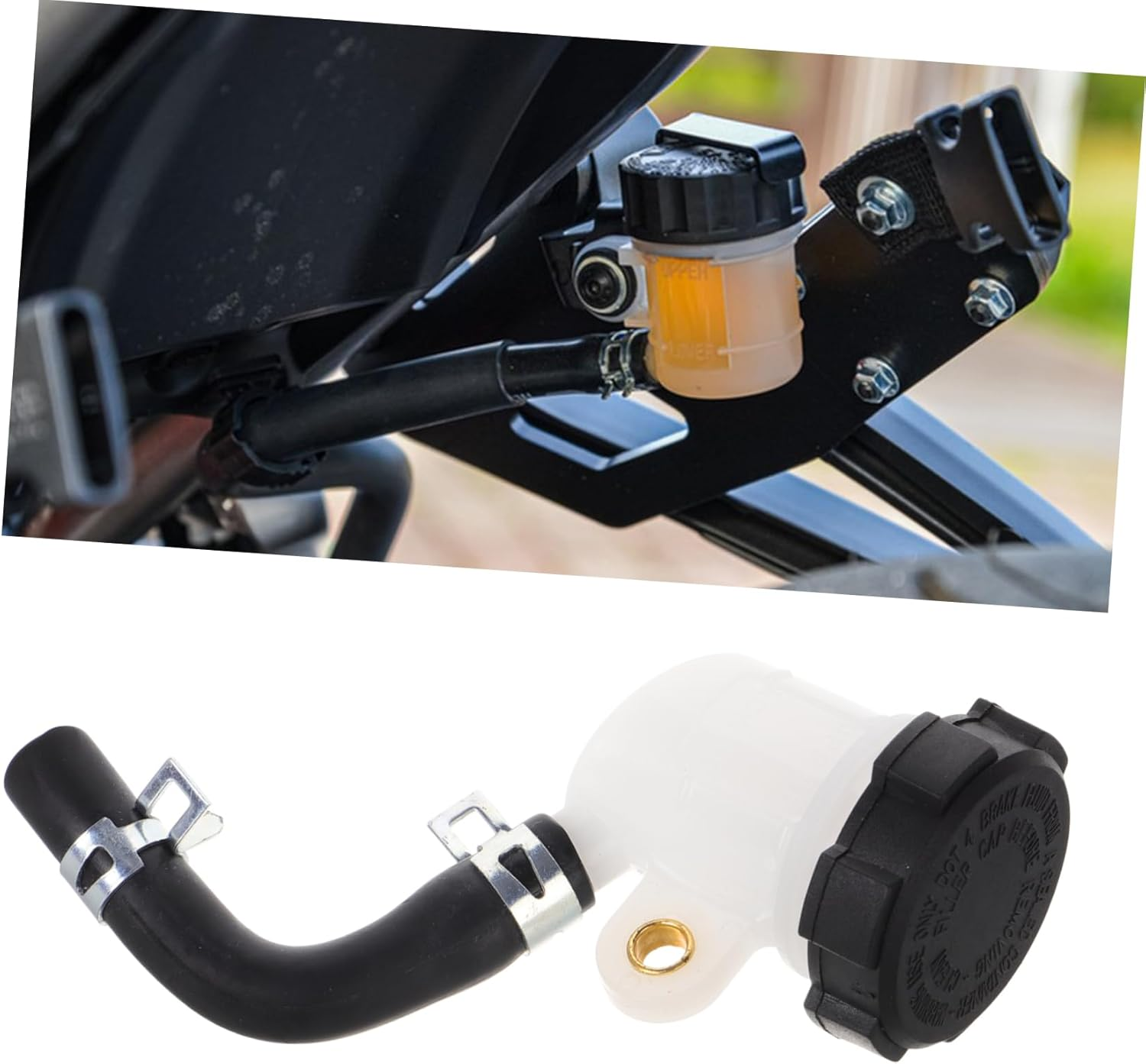 HEALEEP Motorcycle Rear Brake Fluid Reservoir Sturdy Oil Cup with Tube Simple Structure for Easy Access Versatile for off Road Bikes Leak Brake Pump Oil Cup image number 2