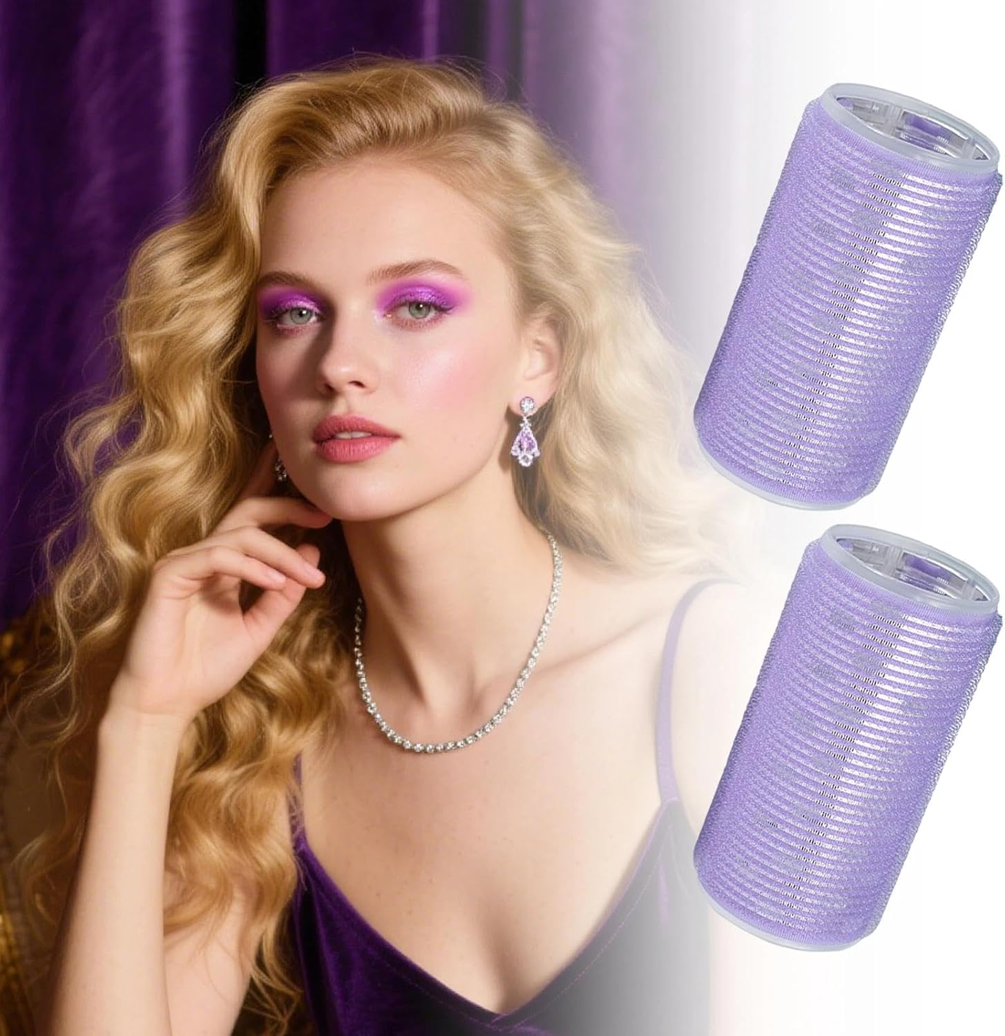 Bangs Curling Iron Simple Hand Curl 50Mm (2 Sets) Hand Curling Iron Simple Thick Korean Style Extra Large Simple Curling Hook Aluminum Core Fashion Small Face Fluffy image number 4