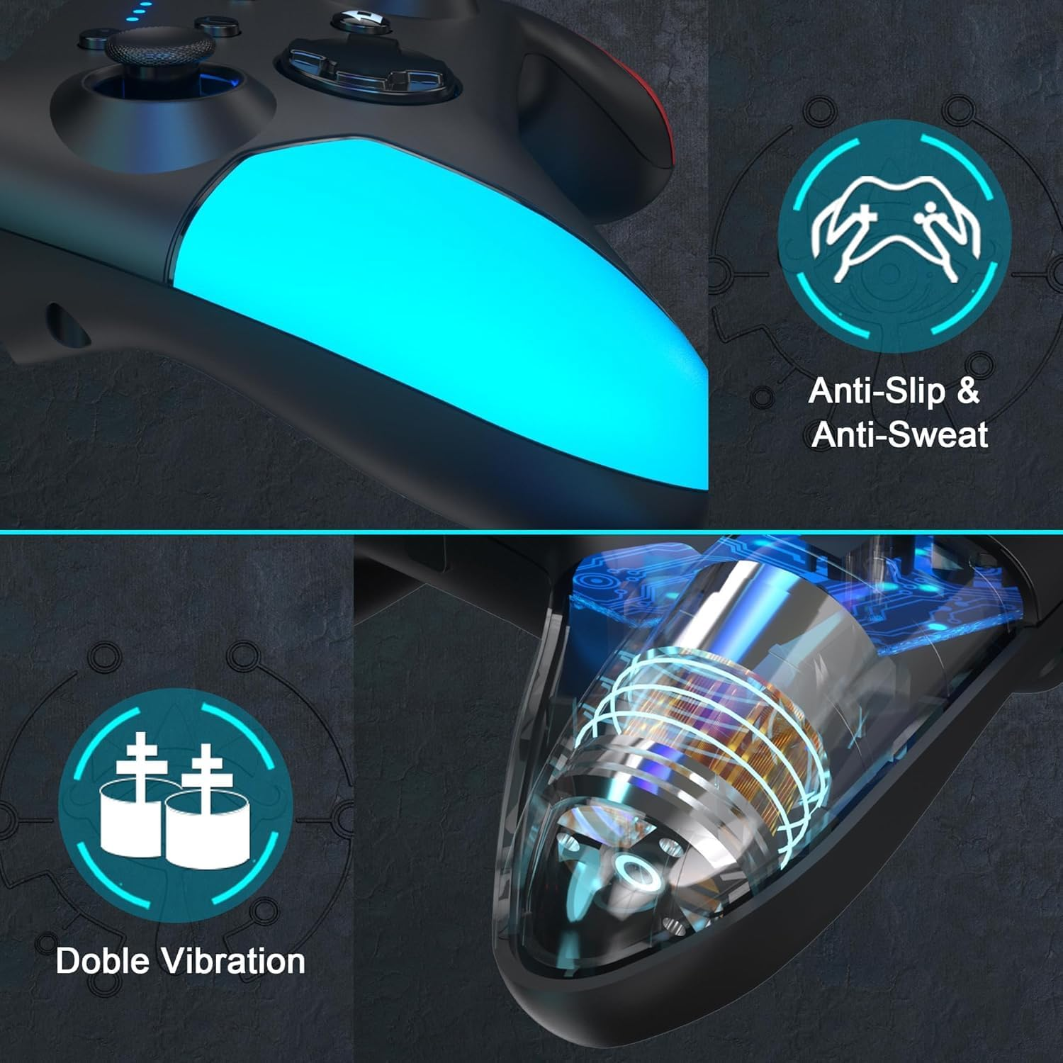 LTZEMOO for Switch Controller, Wireless Pro Controller Compatible with Nintendo Switch/Switch Lite/Switch OLED/PC Controller for Switch with Wake-Up, Turbo Vibration image number 6