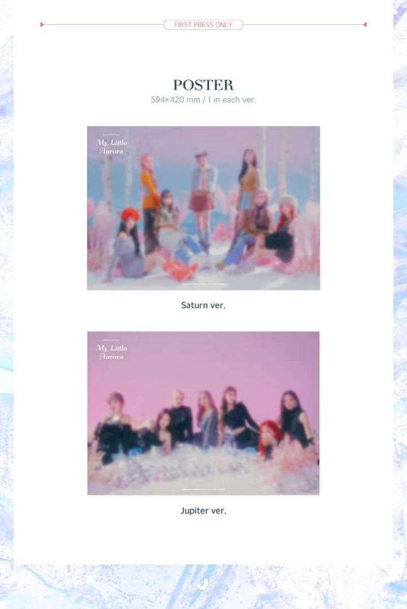 Cignature My Little Aurora 3Rd EP Album Jupiter Version Cd+1P Poster+1P Folding Poster on Pack+72P Photobook+1P Message Card+2P Photocard+1Ea 2Cut Sticker+1Ea Deco Sticker+Tracking Sealed image number 2
