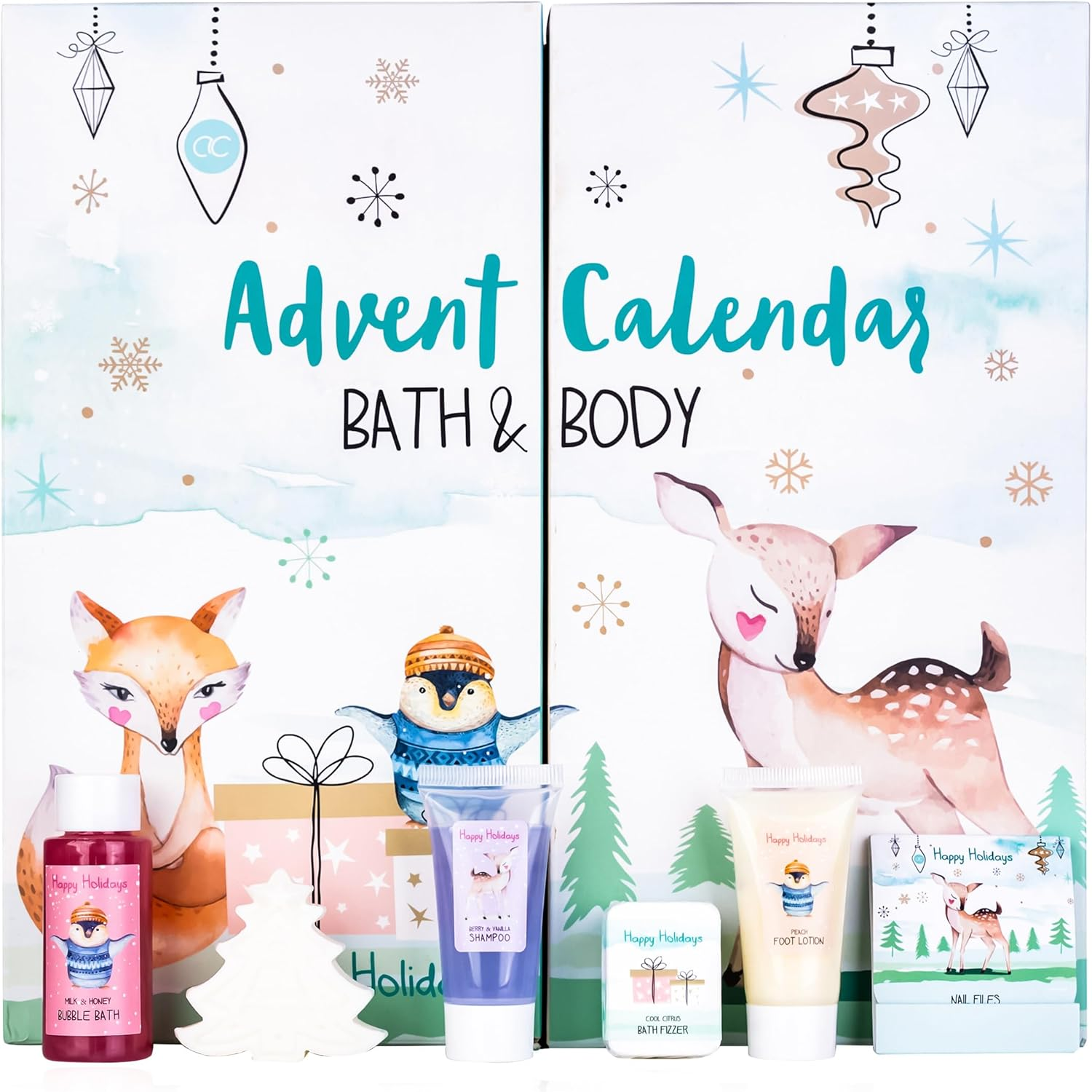 Accentra Care Advent Calendar 2024 for Girls with 24 Care Products - Beauty Advent Calendar with Body Lotion, Bath Bombs, Shower Gel, Shampoo, Lip Balm, Hand Cream and Much More - Christmas Calendar image number 4
