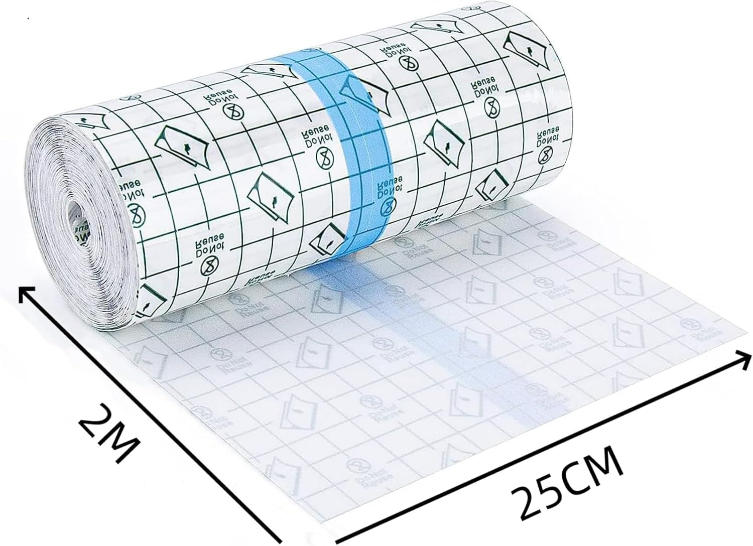 2 Rolls Tattoo Aftercare Bandage Roll Waterproof Transparent Film Second Skin Bandage for Tattoo Initial Healing and Skin Repair Adhesive Tattoo Supply Wrap (25Cm*2M Roll) image number 5