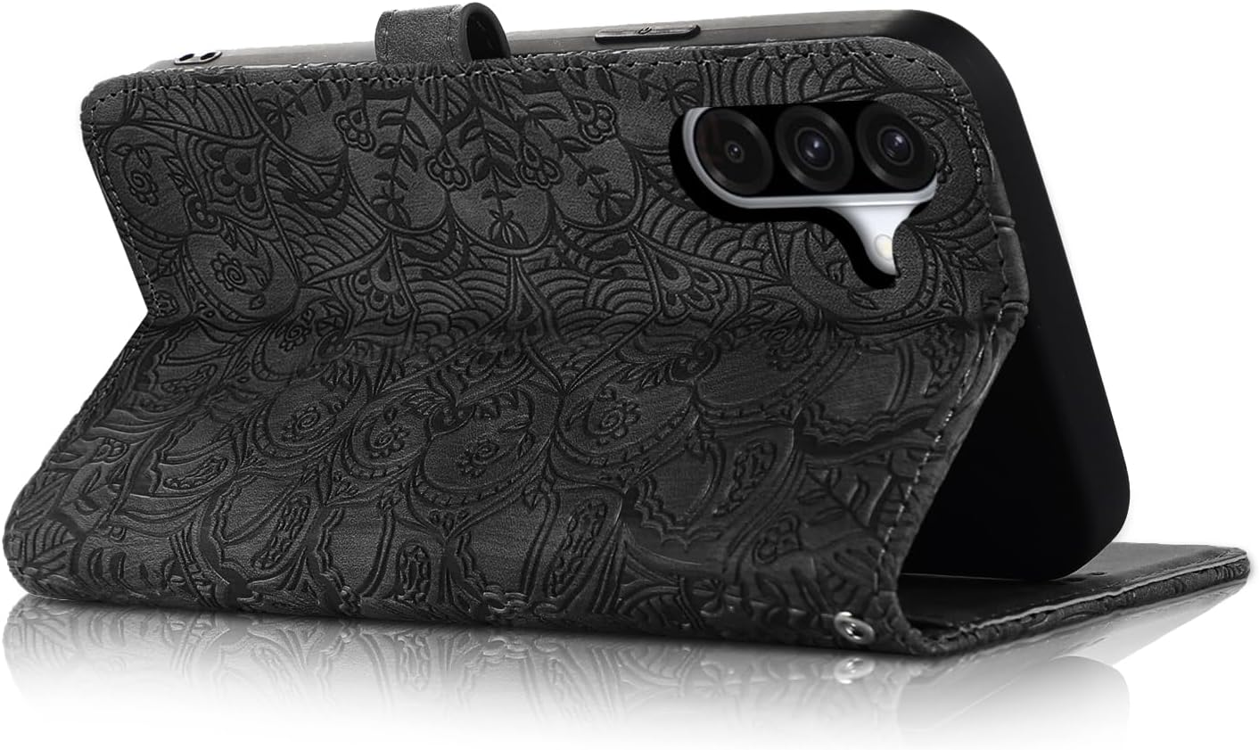 Succtopy Mobile Phone Case for Samsung Galaxy A36 5G PU Leather Case with Card Slots and Stand Function for Samsung Galaxy A36 5G Flip Wallet Cover Protective Case for Samsung Galaxy A36 5G Black image number 3