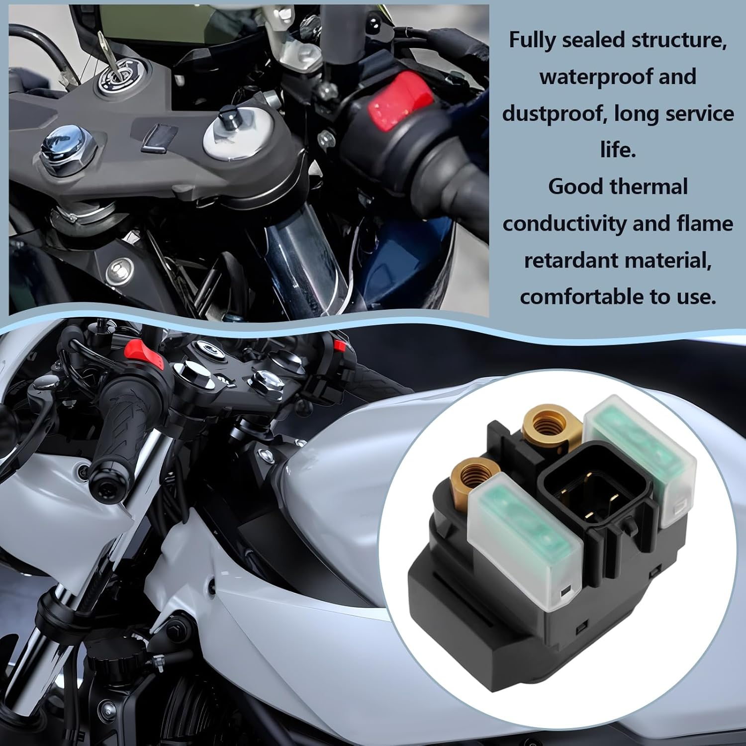 1Pc Motorcycle Starting Relay Magnetic Switch 4 Pin Relay 31800-09G00-000 3180009G00 Compatible with Suzuki Sv650S AV1111 1999-2002 an GSR GSX GSX-R RF image number 6