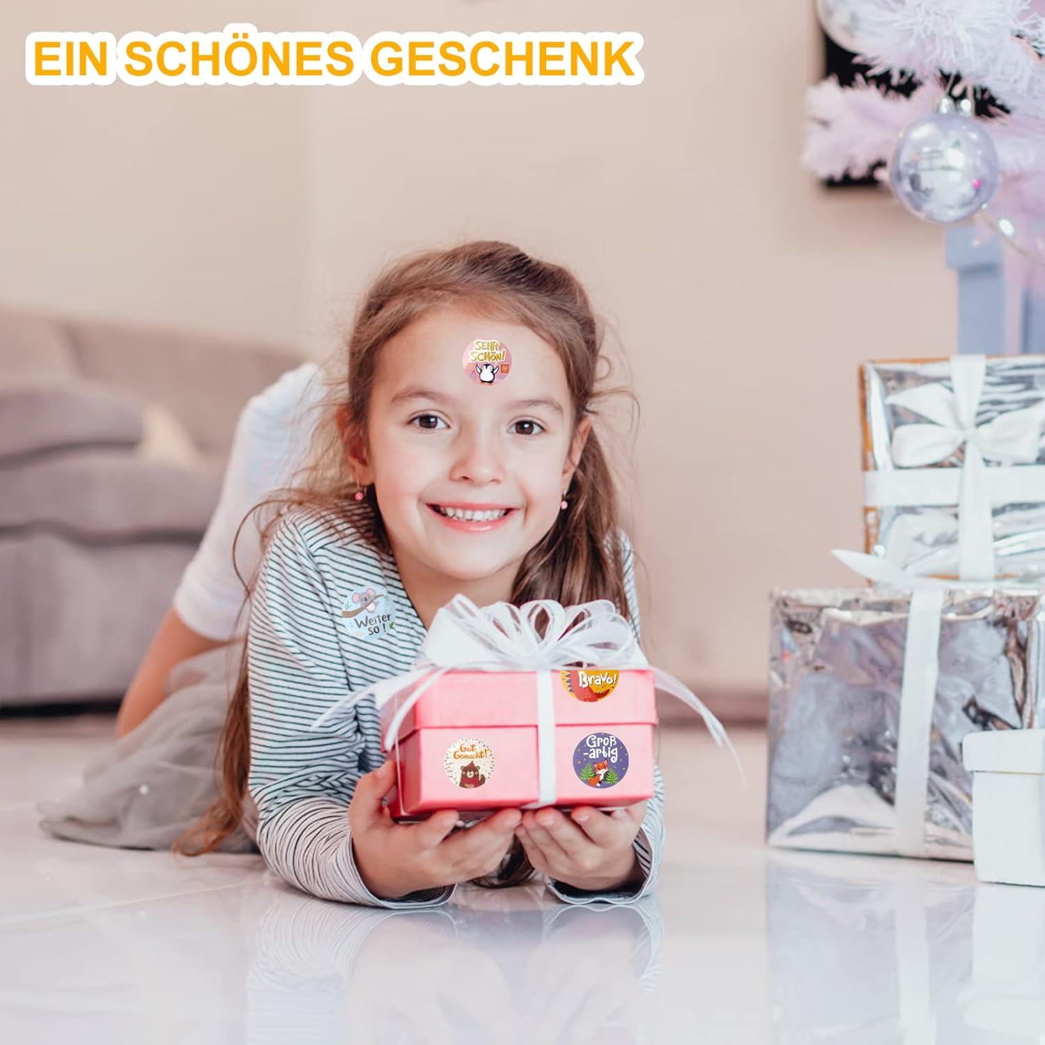 Pack of 500 Motivational Stickers for Children, TNSLAND 3.8 Cm Self-Adhesive Teacher Reward Stickers, Praise Praise Stickers, Primary School Teacher Supplies, Reward Chart Children for School Teacher image number 2