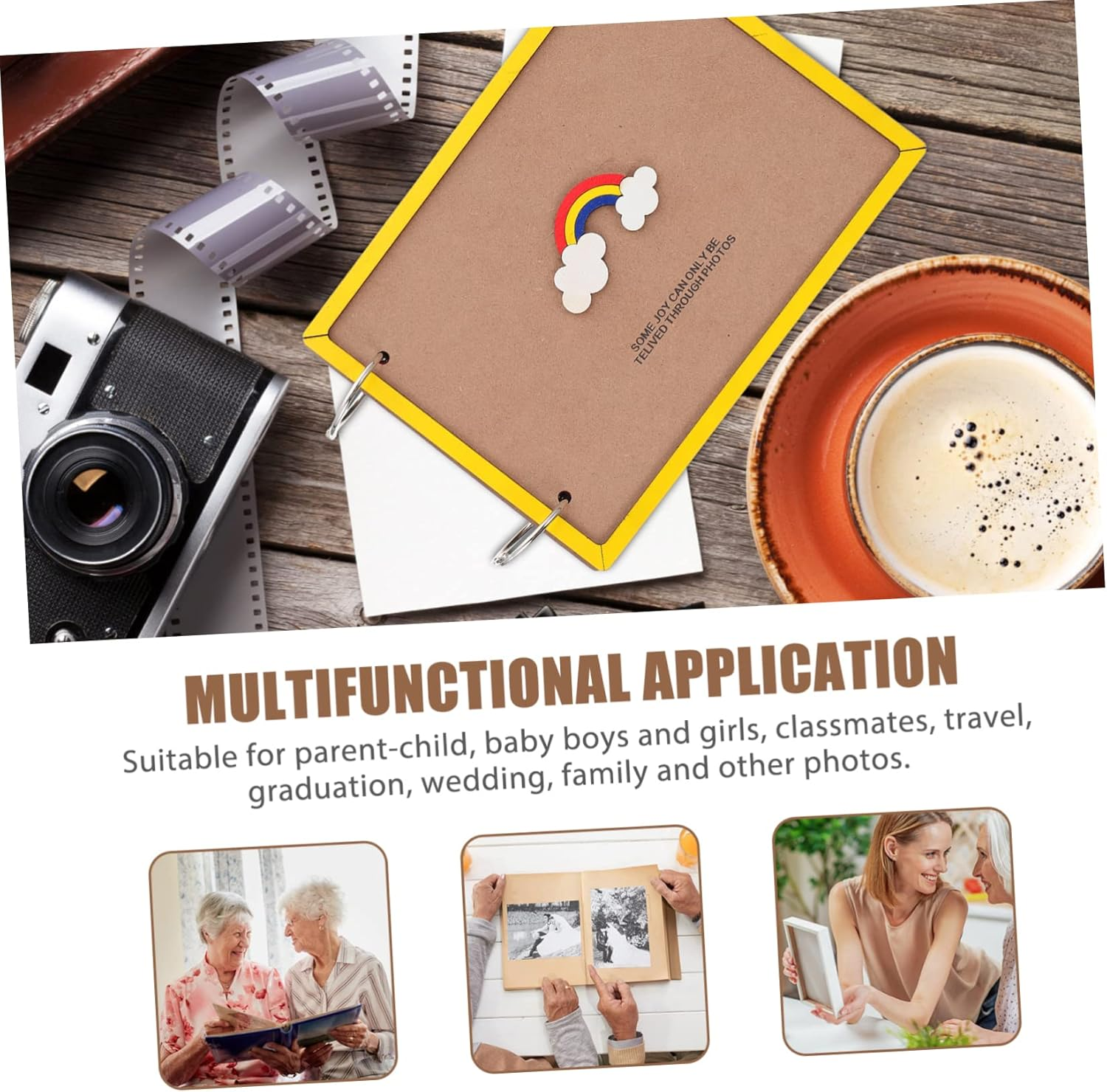 Cabilock Self Adhesive Photo Albums Diy Photo Album Scrapbook Picture Books for Memories image number 2