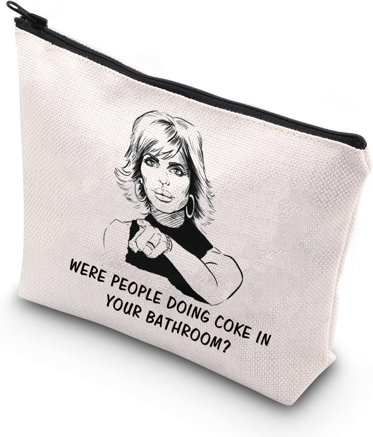 WCGXKO TV Show Gift Were People Doing Coke in Your Bathroom Zipper Pouch Makeup Bag, WERE PEOPLE, Zipper image number 2