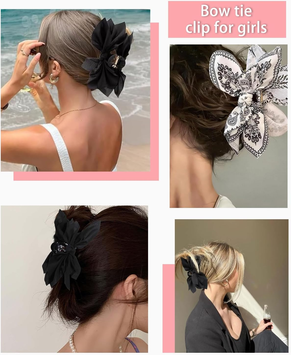 IPNSDON Pack of 2 Large Hair Bands for Women, Fancy Hair Clips, Butterfly Hair Clips, Hair Clips for Thick Hair, Suitable for Girls Hair Bands image number 5