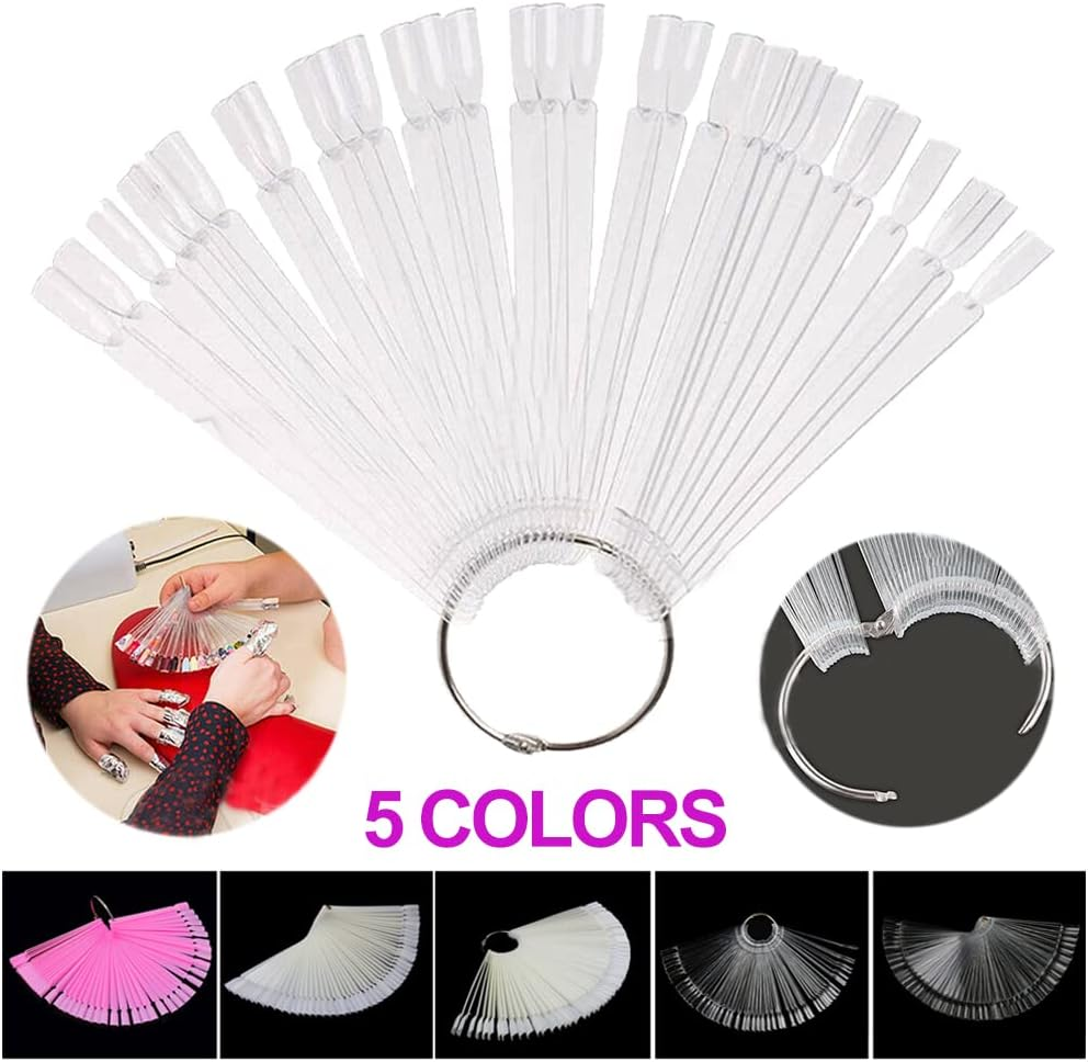 50PCS False Fake Nail Polish Colour Display Wheel Chart Sticks Tips Swatch Item C image number 1
