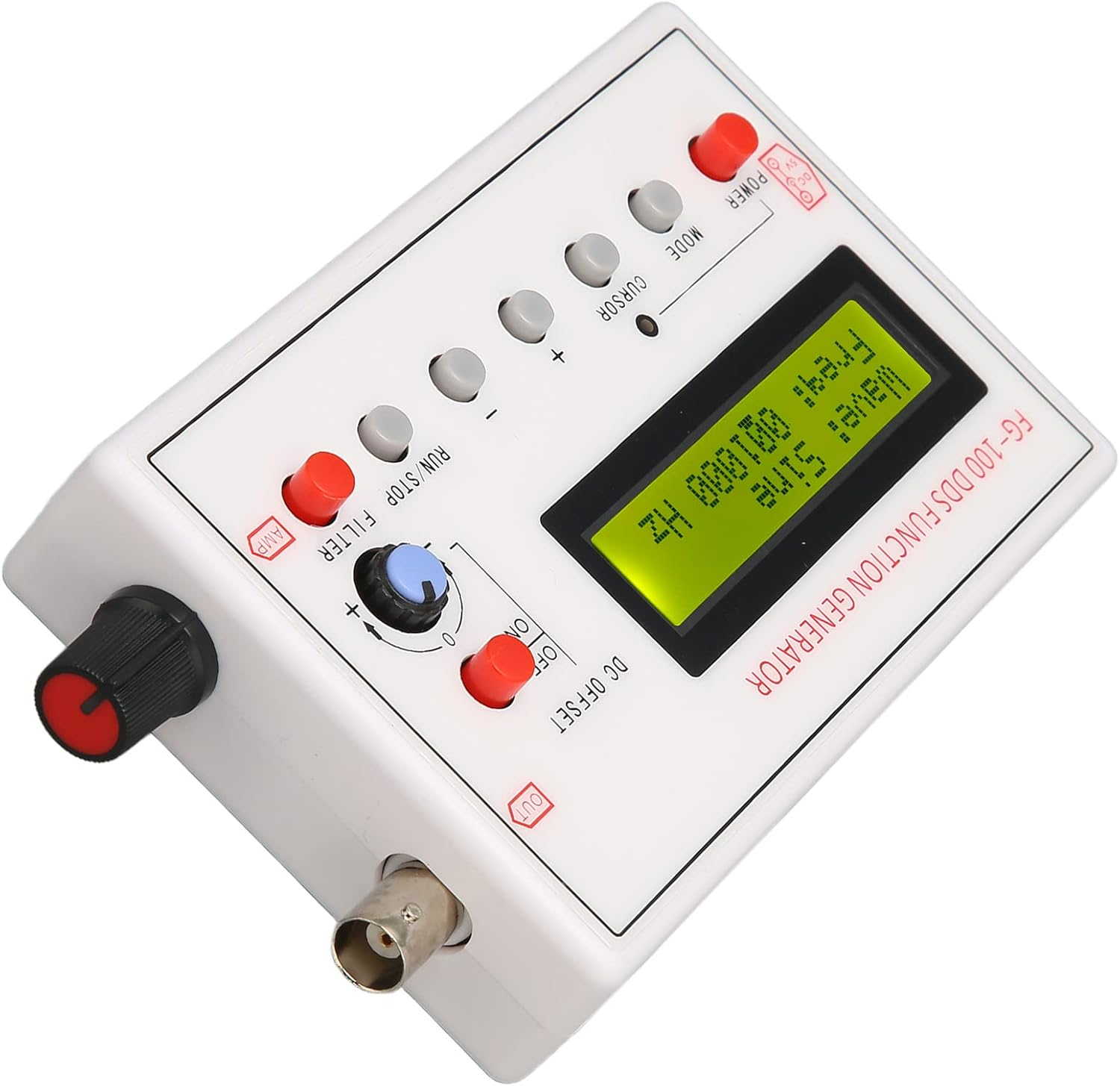 1Hz‑500Khz DDS Functional Signal Generator, Sine Triangle Square Sawtooth Waveform Function Generators, DDS Functional Signal Generator for Electronic Circuit Testing and Debugging