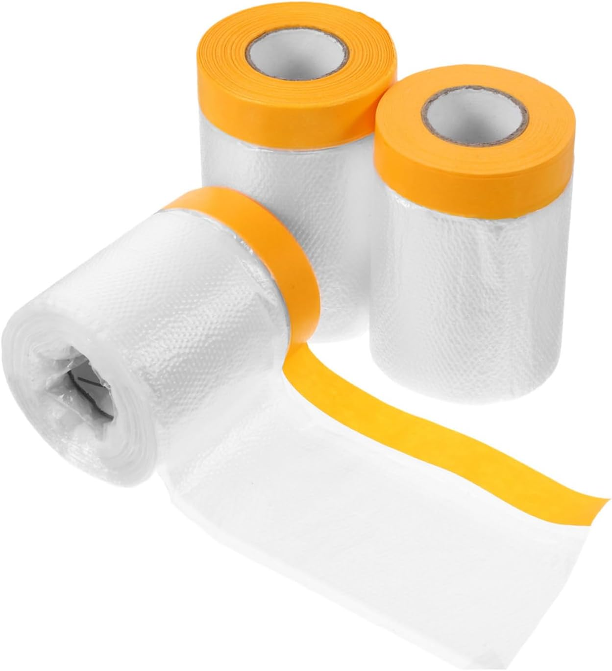 3 Rolls Dust Protective Film for Furniture Car Auto Body Plastic Cover Paint Adhesive Protective Film for Vehicle Coverage during Painting Painters for Decoration Floor image number 2