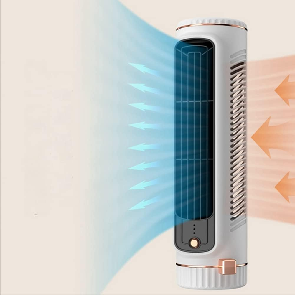 MEOXPAZ 1Set Tower Fan Bladeless Fan Bedroom Ultra-Quiet Dormitory Desk Floor Electric Fan Standing Fan White image number 5